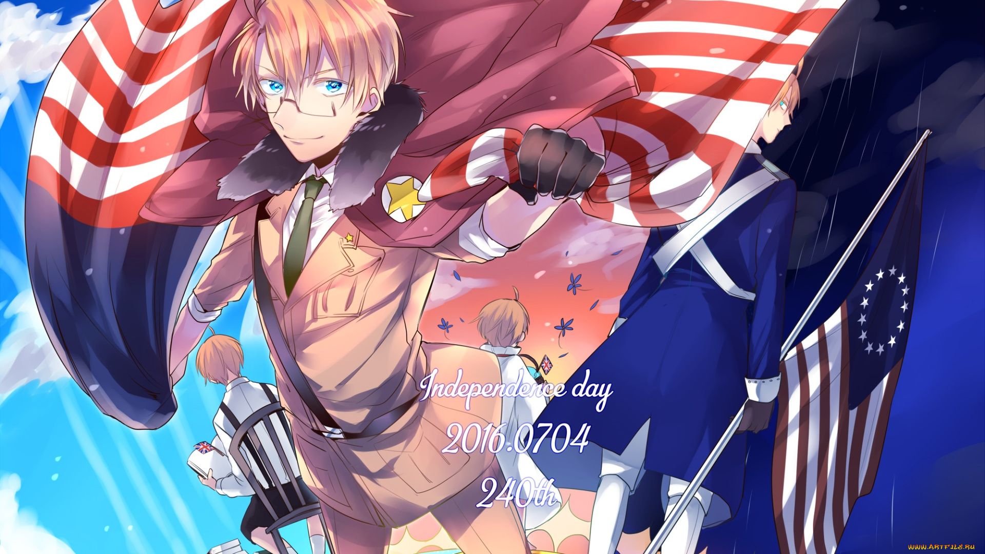 аниме, hetalia, , axis, powers, united, states