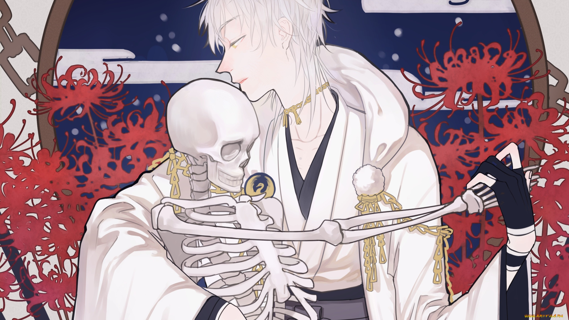 аниме, touken, ranbu, tsurumaru, kuninaga