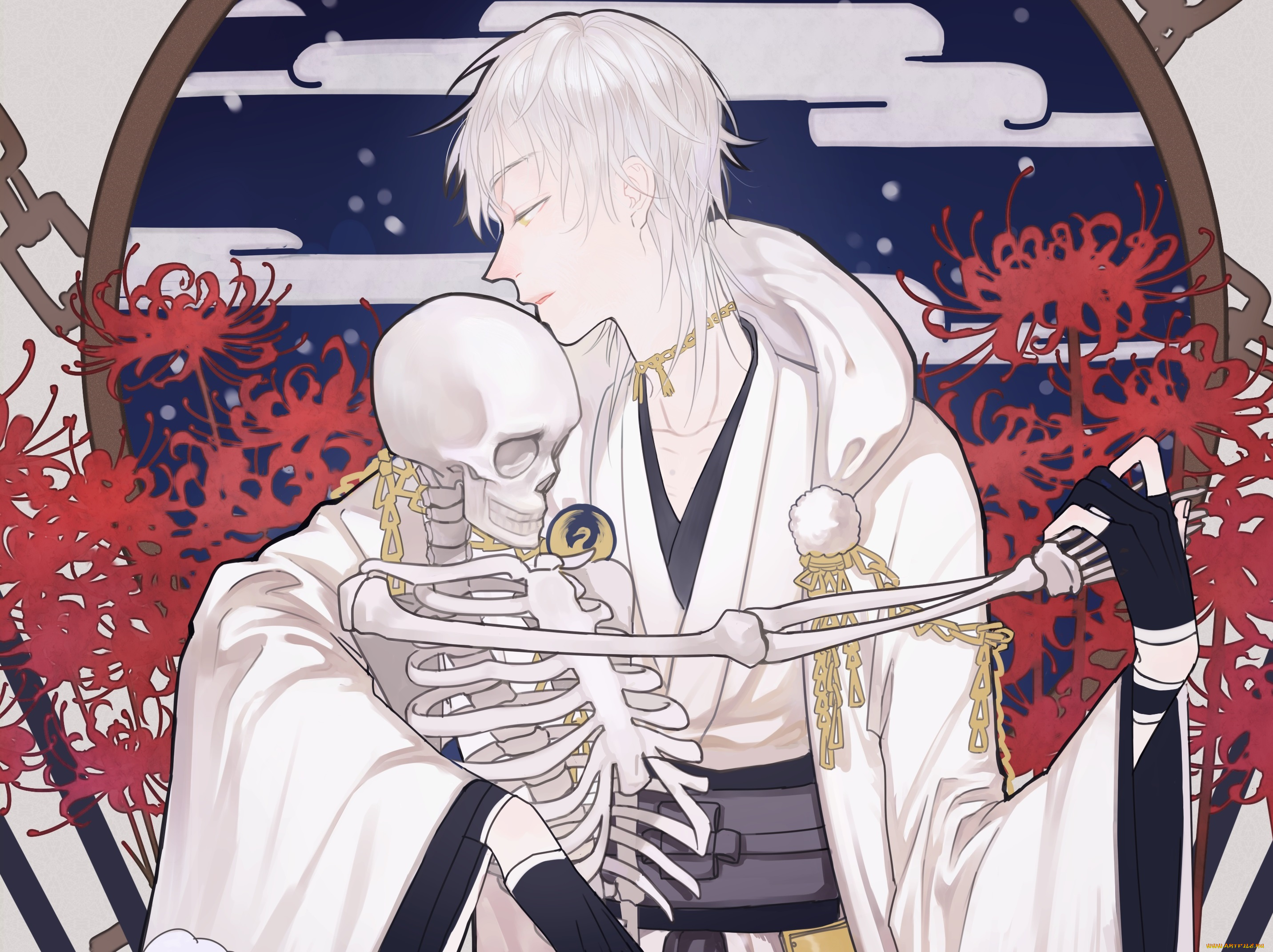 аниме, touken, ranbu, tsurumaru, kuninaga