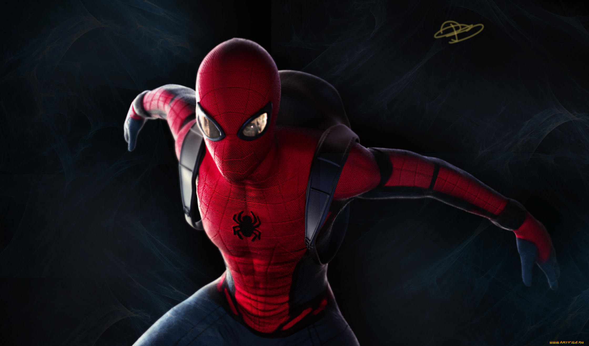 spiderman, artwork, 2018, рисованное, кино, superheroes, человек, паук, spiderman, artwork, 2018, супергерой