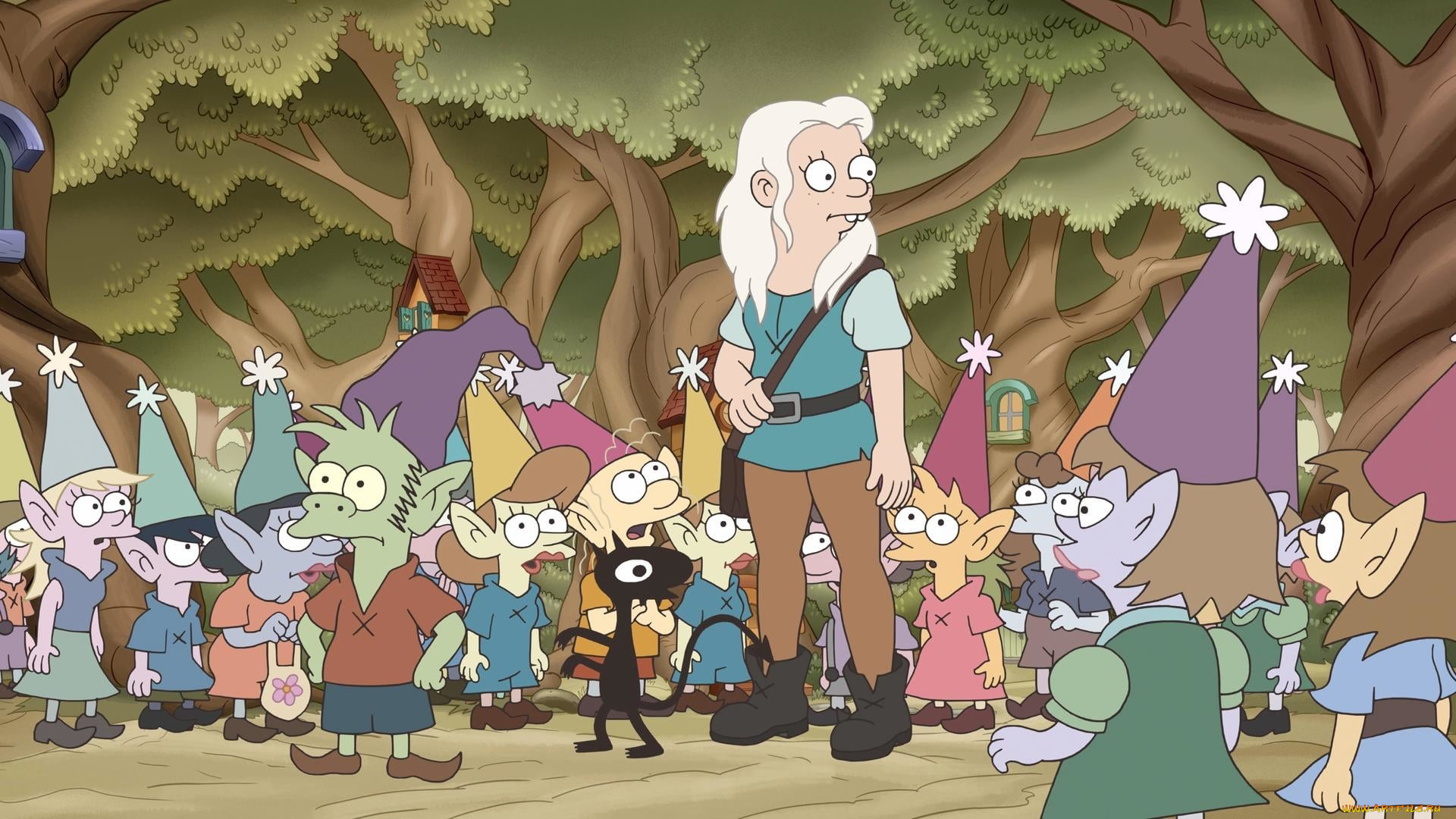 мультфильмы, disenchantment, разочарование, bean, elfo, luci