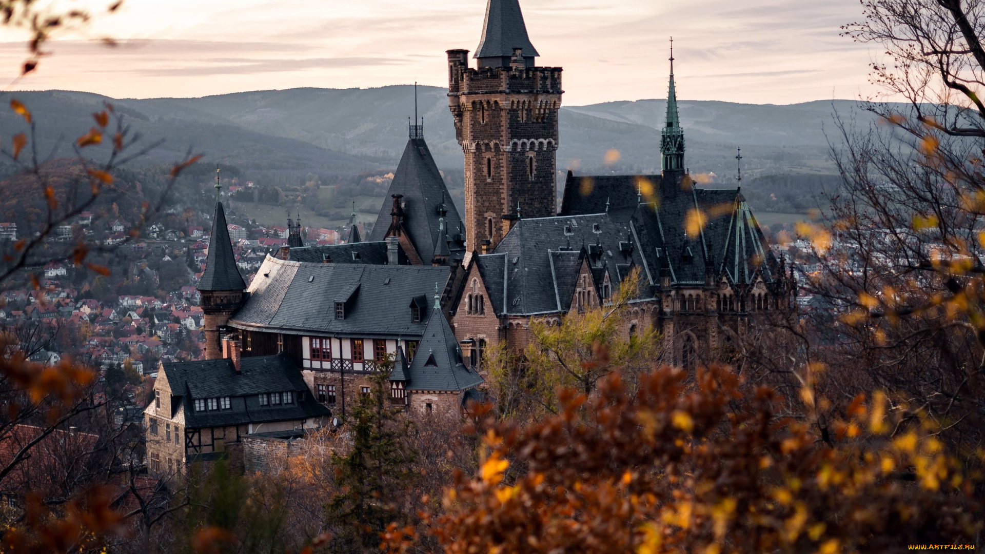 wernigerode, castle, города, замки, германии, wernigerode, castle