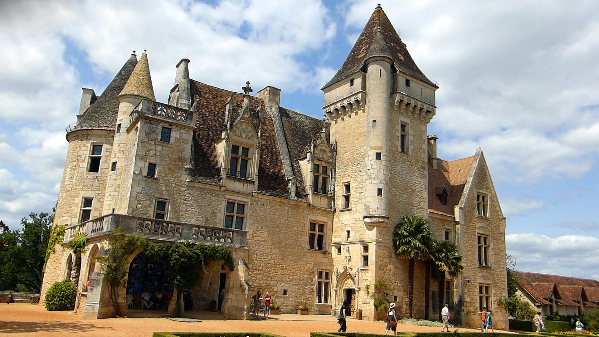 chateau, des, milandes, города, замки, франции, chateau, des, milandes