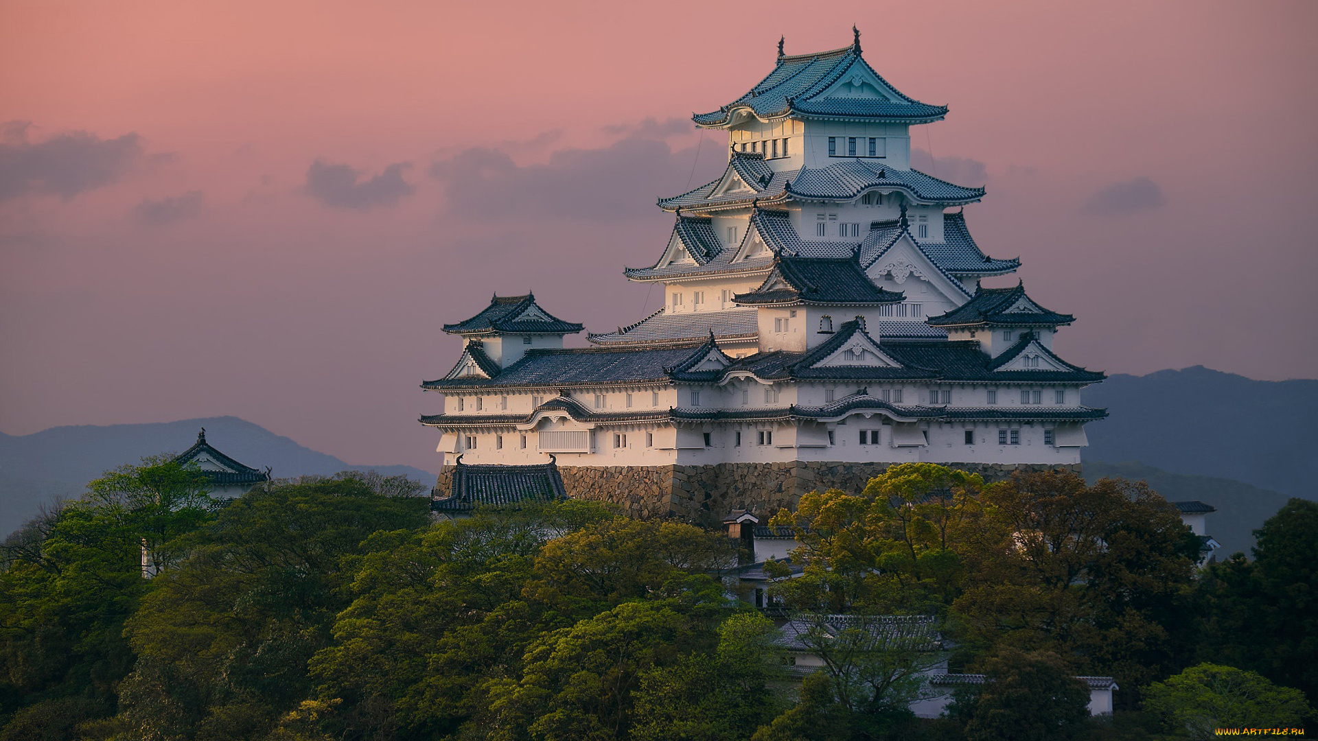 города, замки, японии, osaka, castle, япония, himeji, замок, осака