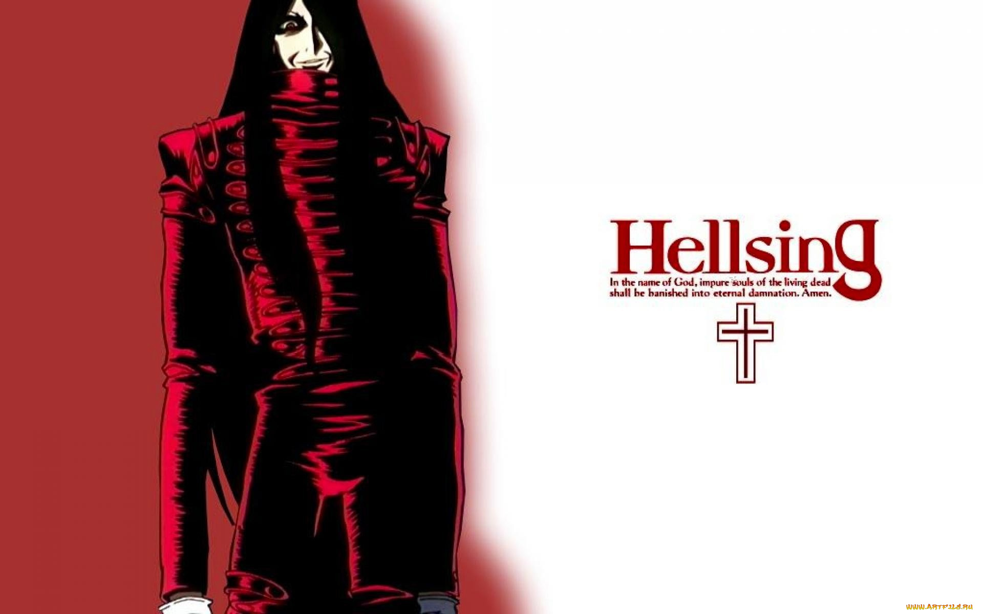 аниме, hellsing, алукард