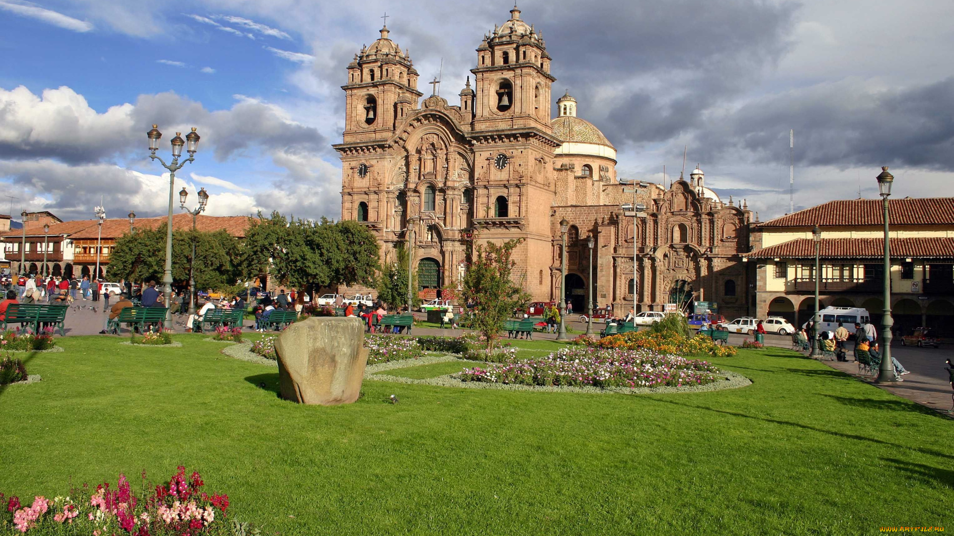 the, cathedral, plaza, de, armas, города, католические, соборы, костелы, аббатства, peru