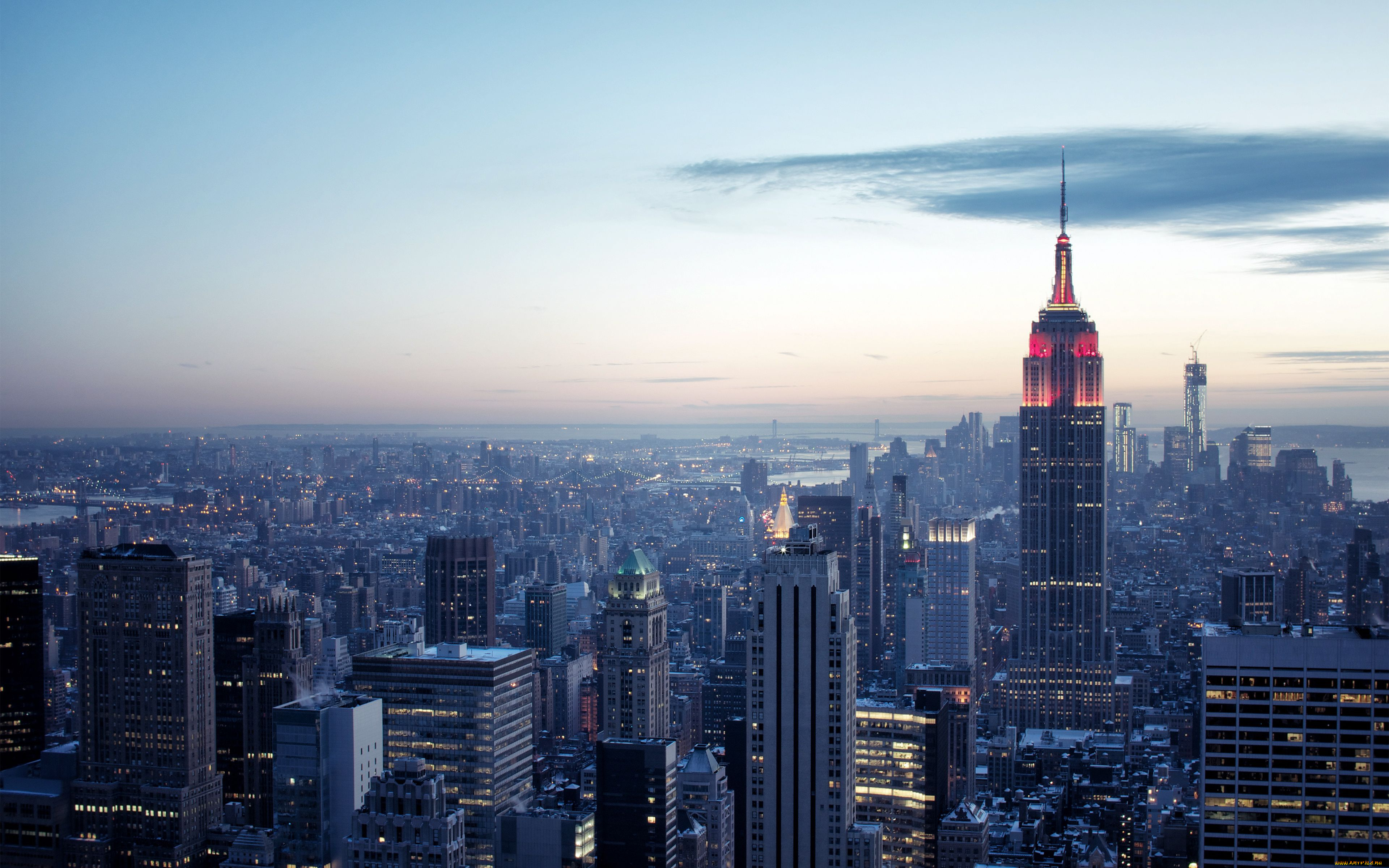 new, york, city, города, нью, йорк, сша, небоскрёбы, панорама, ночной, город
