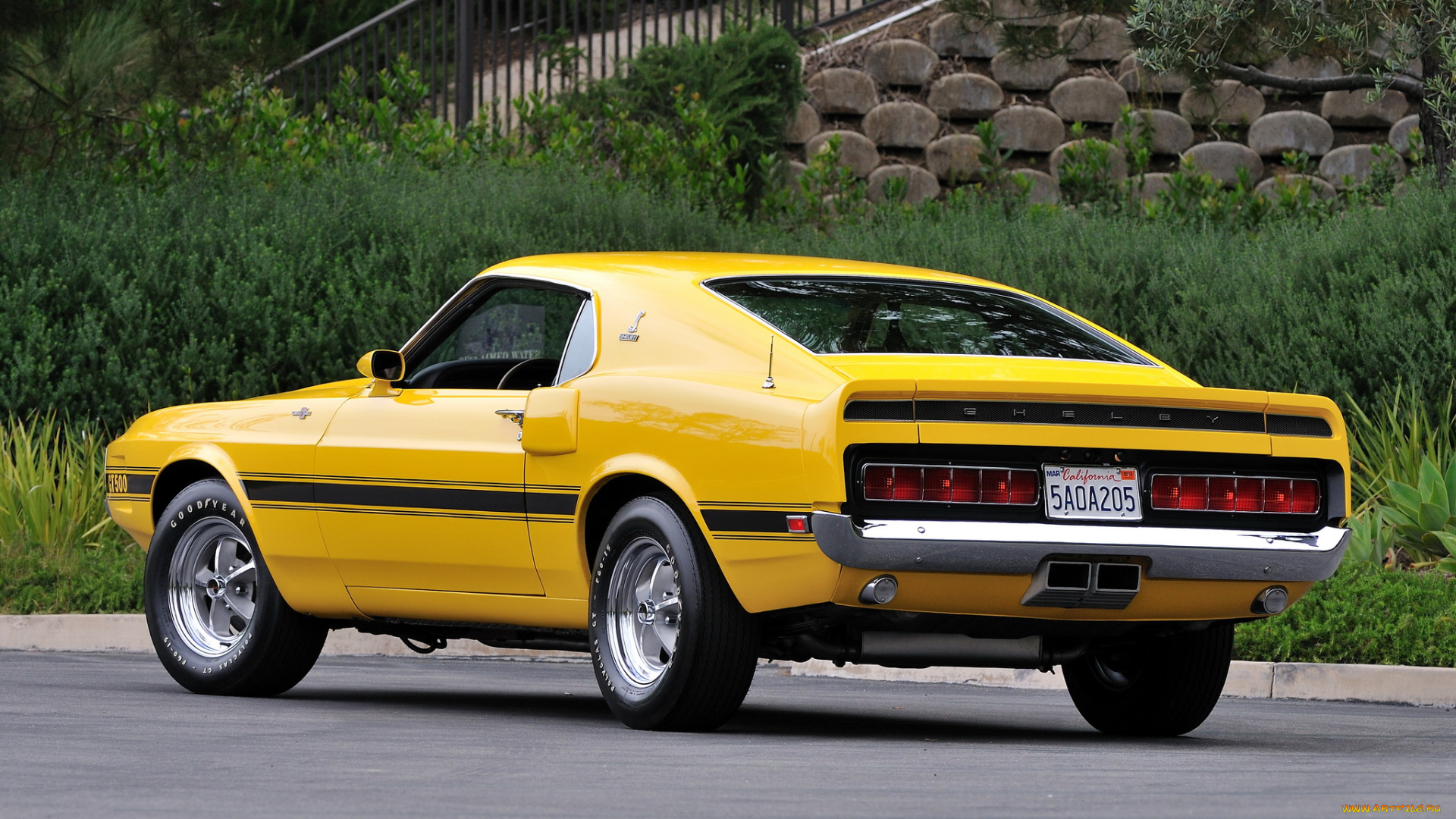 автомобили, mustang, желтый, gt500, 1969, shelby