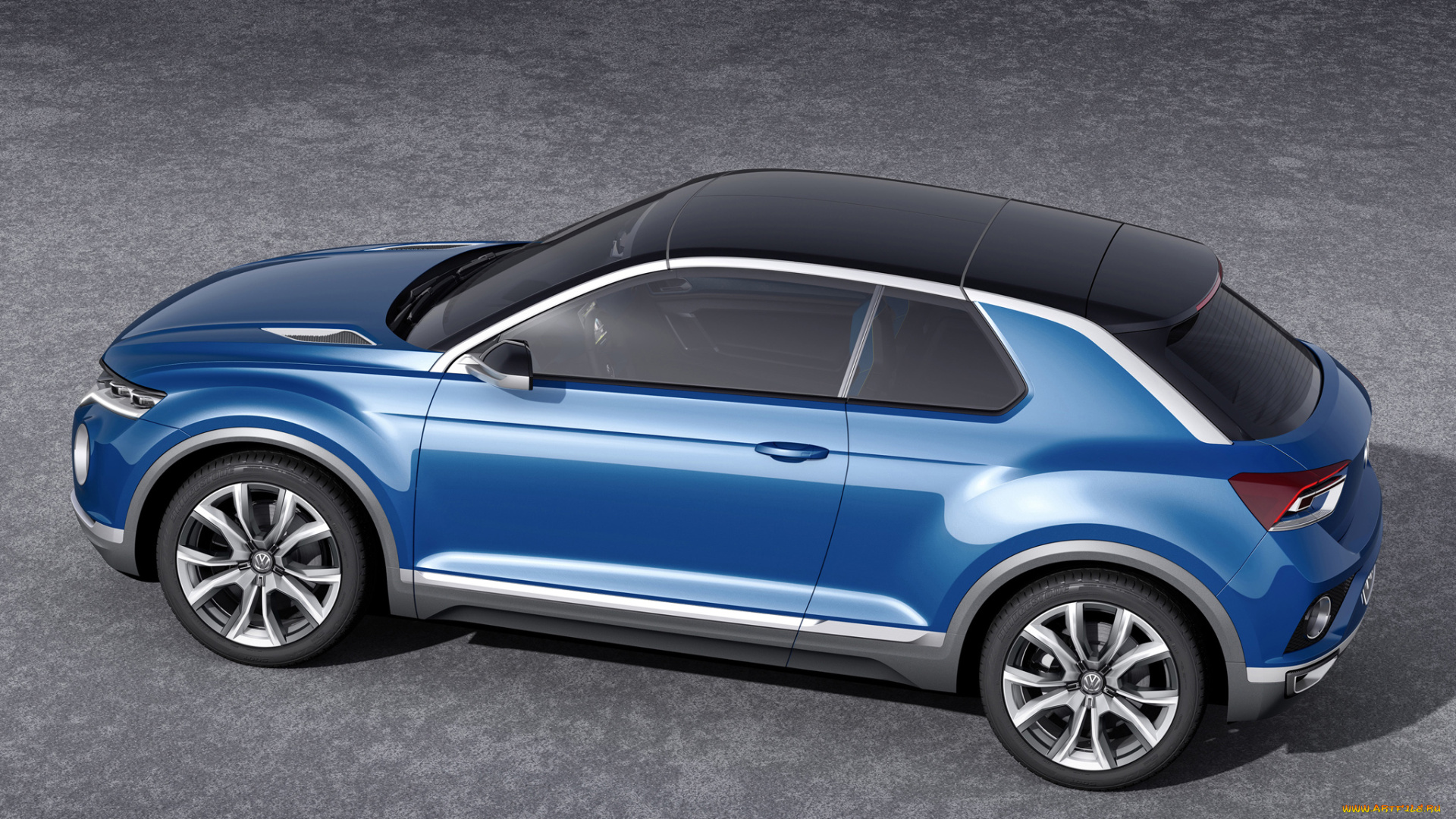 автомобили, volkswagen, t-roc, concept, 2014, синий