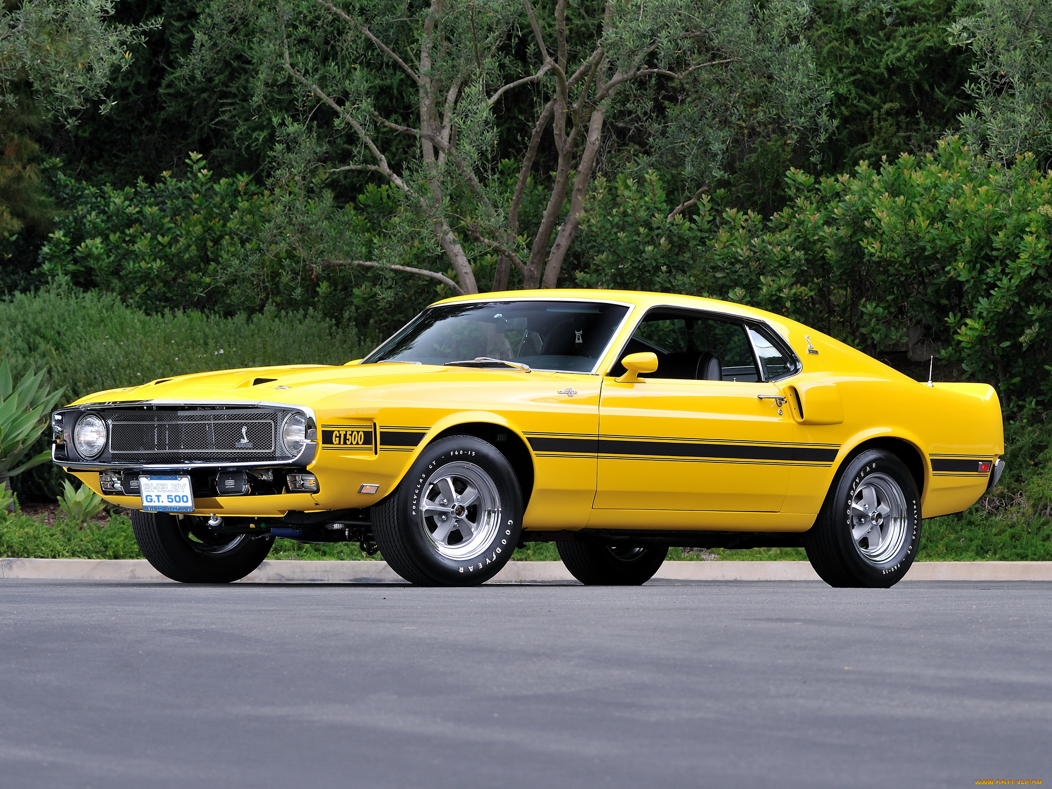 автомобили, mustang, 1969, gt500, shelby, желтый