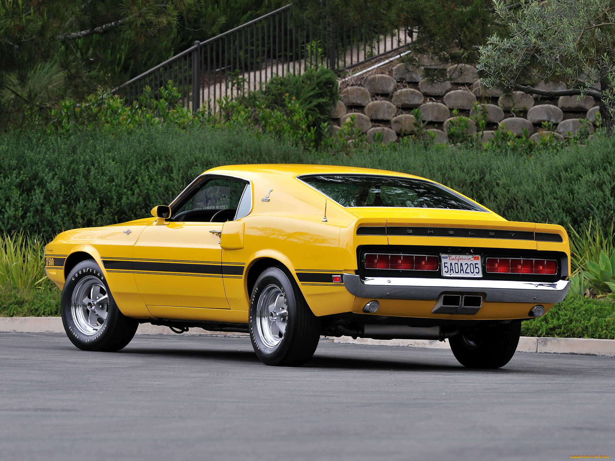 автомобили, mustang, желтый, gt500, 1969, shelby