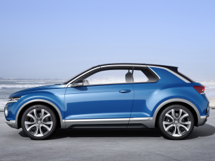 Картинка автомобили volkswagen t-roc concept 2014 синий