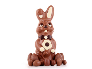 Картинка праздничные пасха заяц яйца шоколад