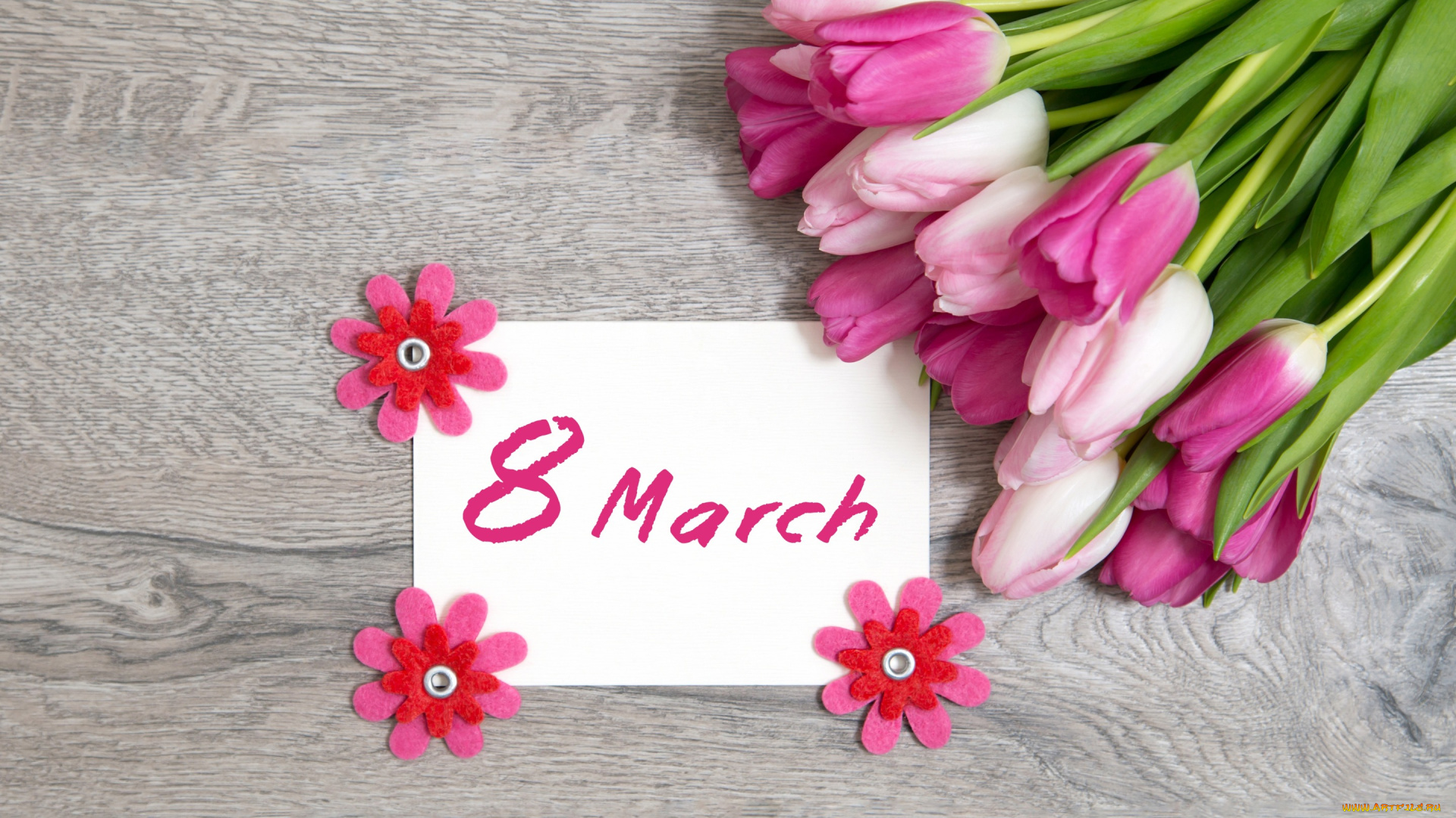 праздничные, международный, женский, день, -, 8, марта, tulips, 8, марта, wood, pink, тюльпаны, розовые