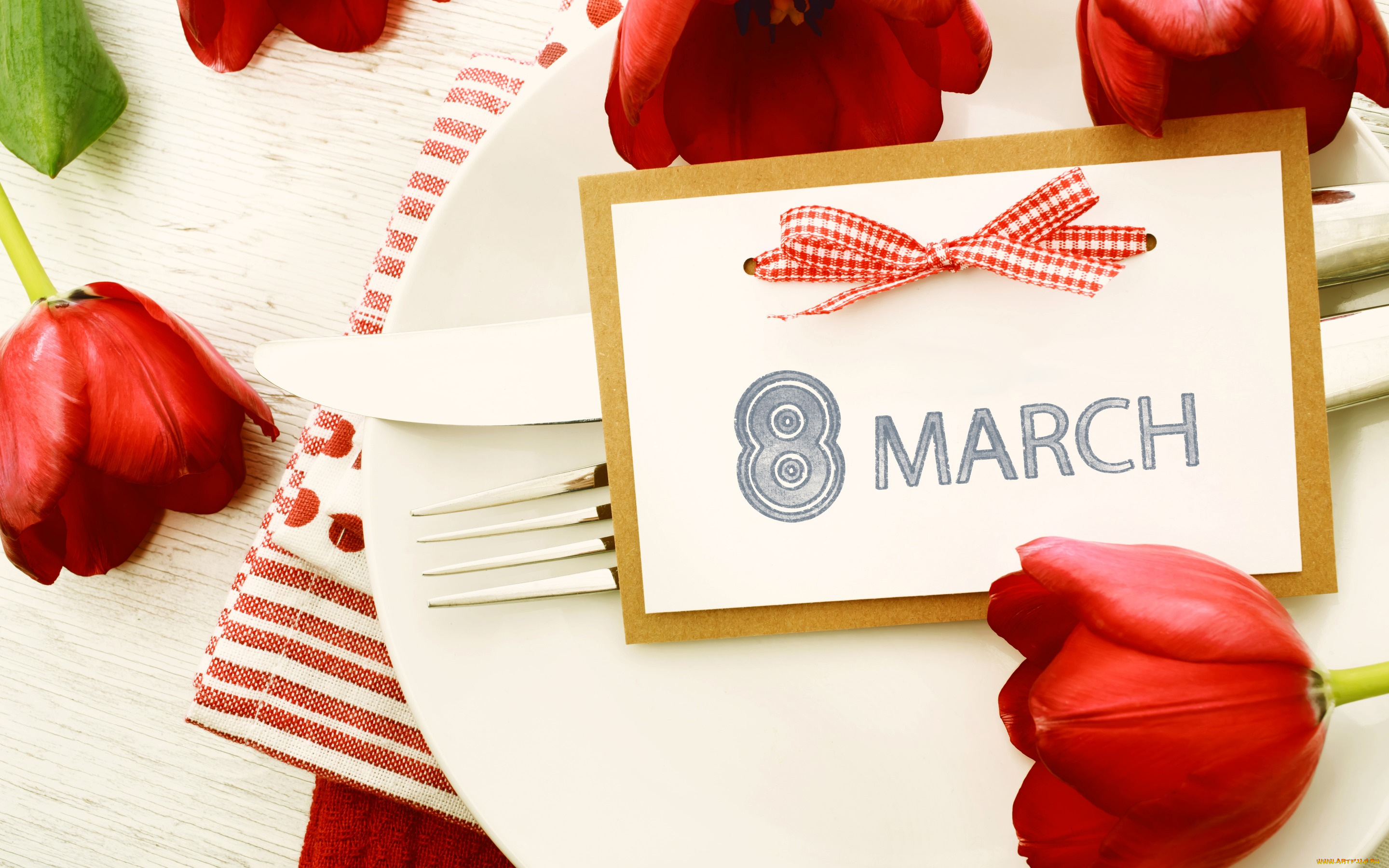 праздничные, международный, женский, день, -, 8, марта, march, 8, женский, день, сервировка, тюльпаны, тарелка, марта, tulips, holidays