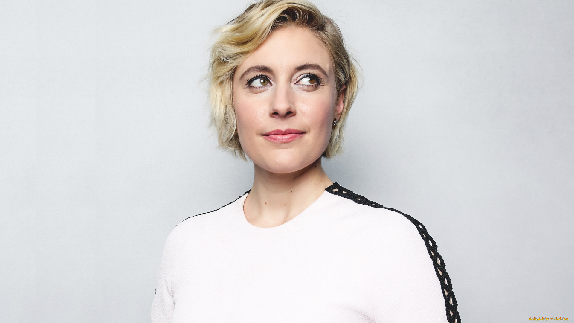 девушки, greta, gerwig, блондинка, greta, gerwig, свитер, улыбка, лицо