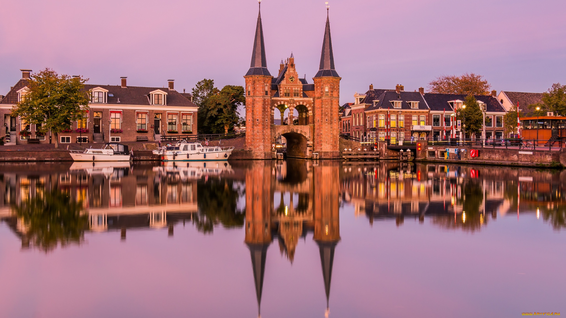 города, -, панорамы, голландия, нидерланды