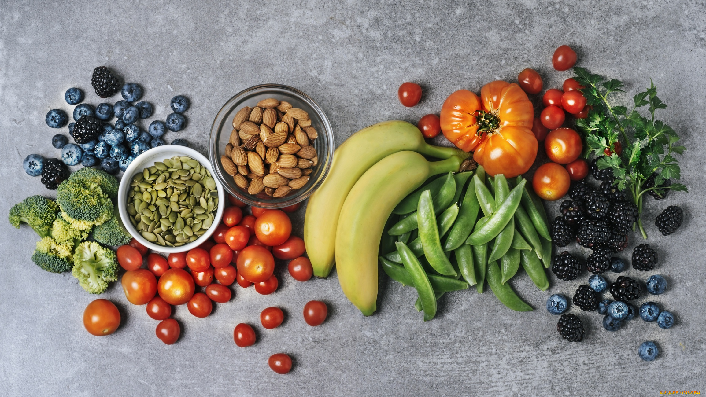 еда, колбасные, изделия, seeds, tomatoes, table, fruits, banana