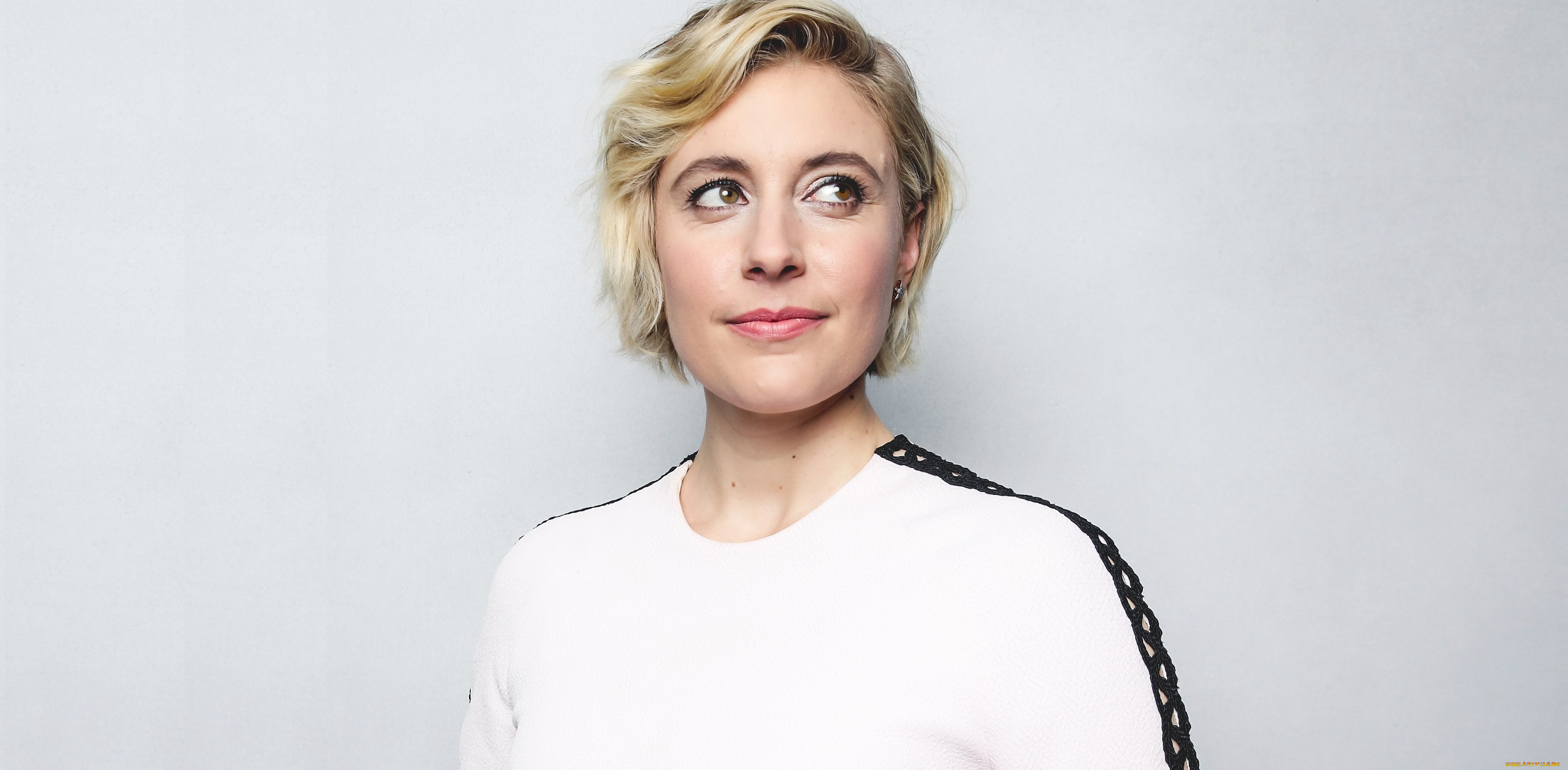 девушки, greta, gerwig, блондинка, greta, gerwig, свитер, улыбка, лицо