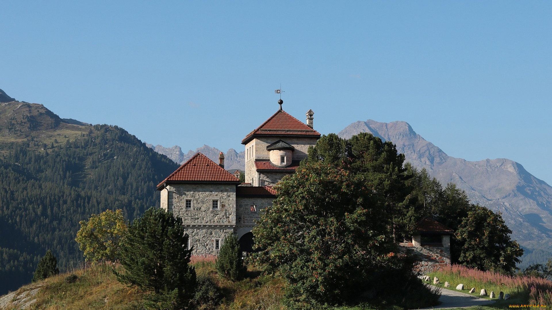 crap, da, sass, castle, switzerland, города, замки, швейцарии, crap, da, sass, castle