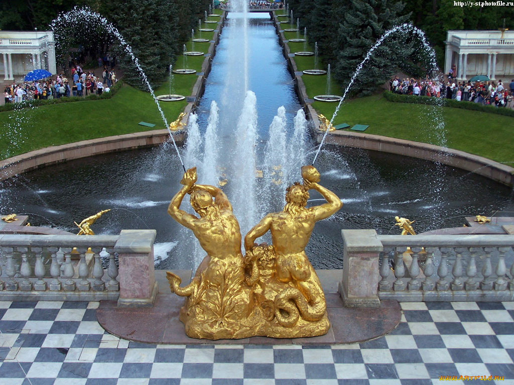 петергоф, нижний, парк, лето, 2005, города, санкт, петербург, россия