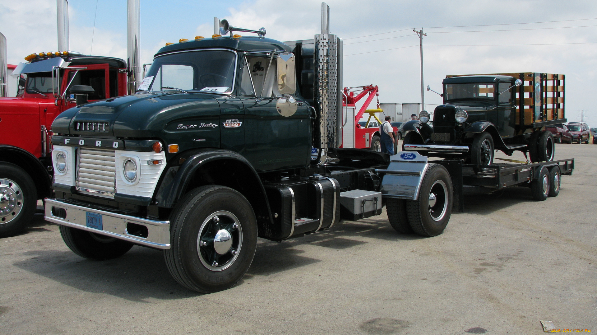 1966, ford, truck, model, n-1000, автомобили, ford, trucks, тяжёлый, седельный, грузовик, тягач