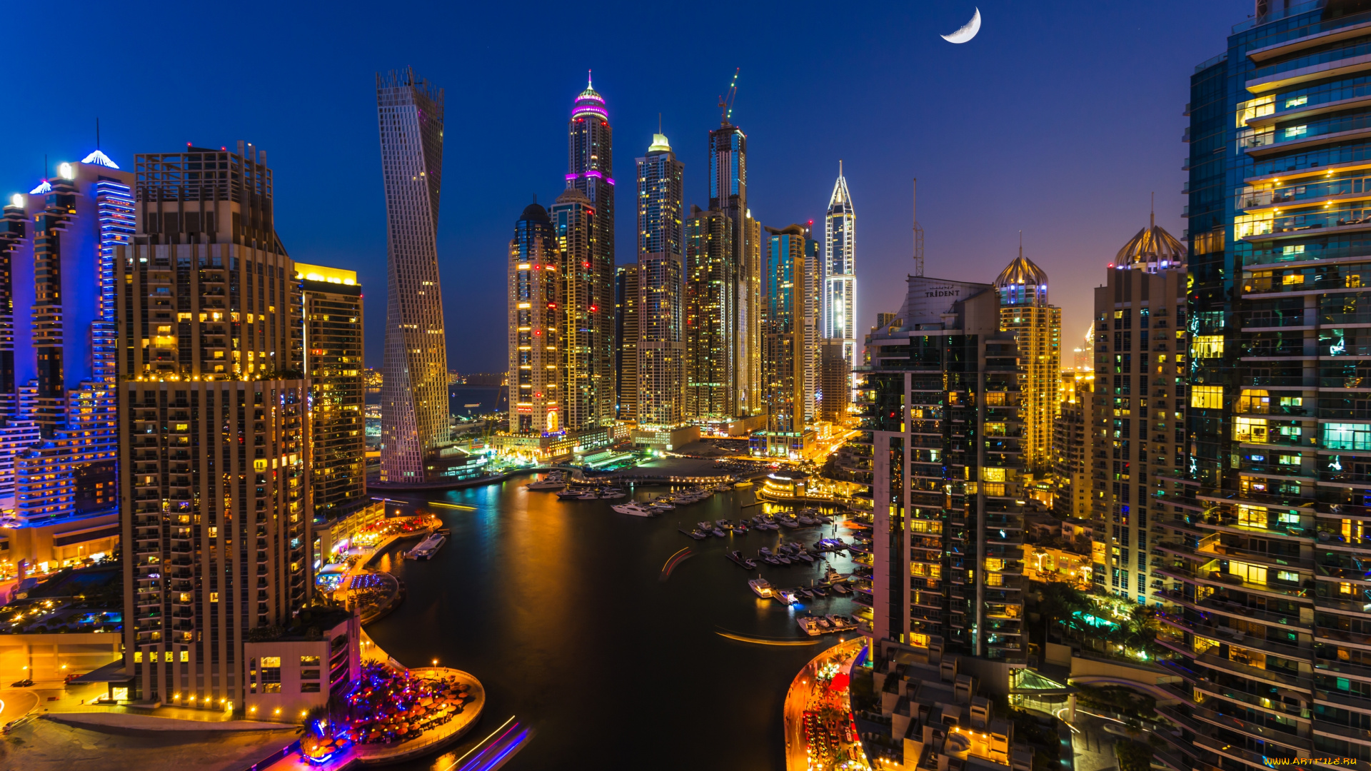 dubai, , uae, города, дубаи, , оаэ, uae, панорама, гавань, небоскрёбы, дубай, ночной, город, здания