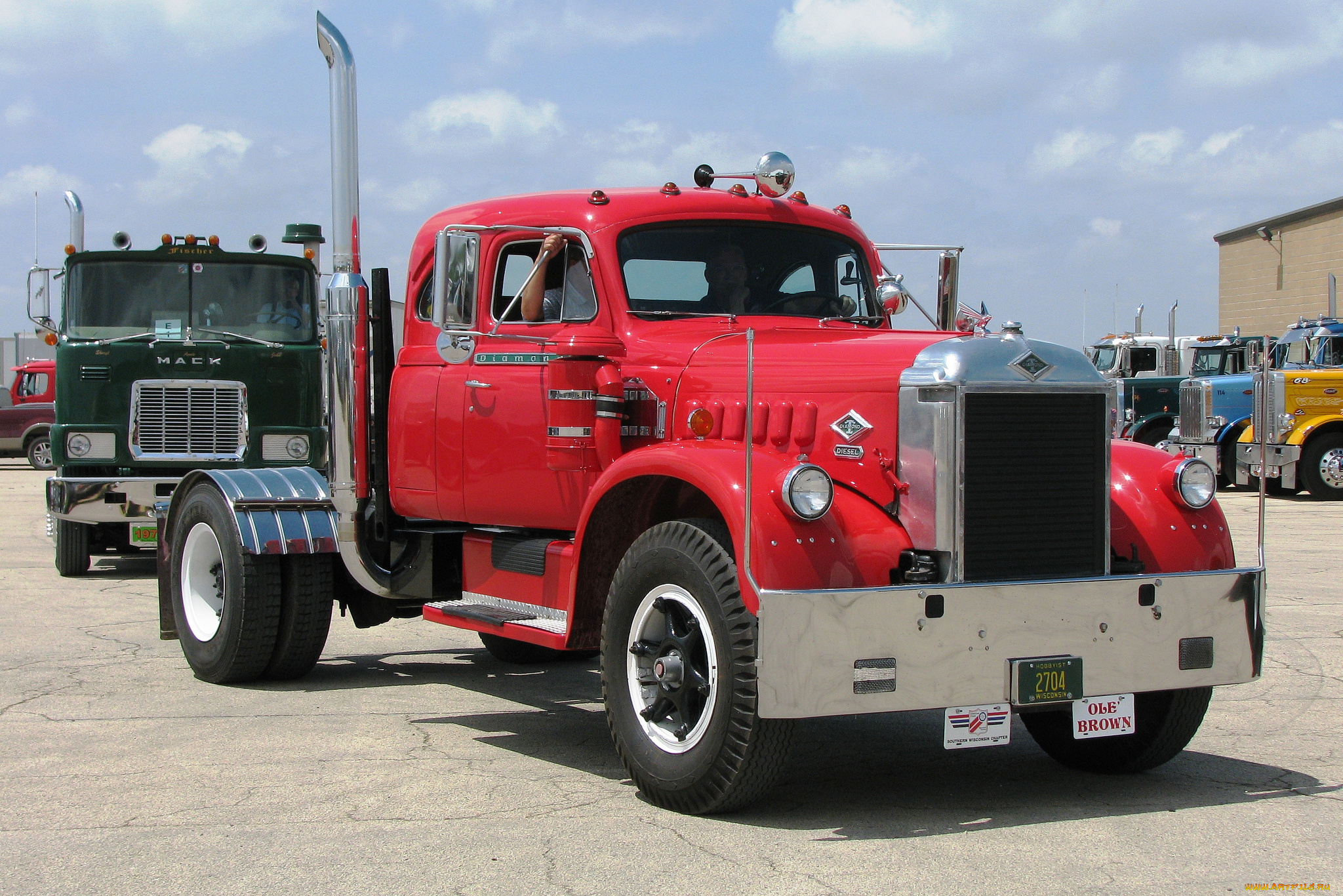 1954, diamond-t, 921fr, автомобили, diamond, тягач, седельный, тяжёлый, грузовик