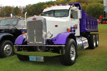 Картинка peterbilt+dump+truck автомобили peterbilt motors company сша тягачи классические грузовики седельные