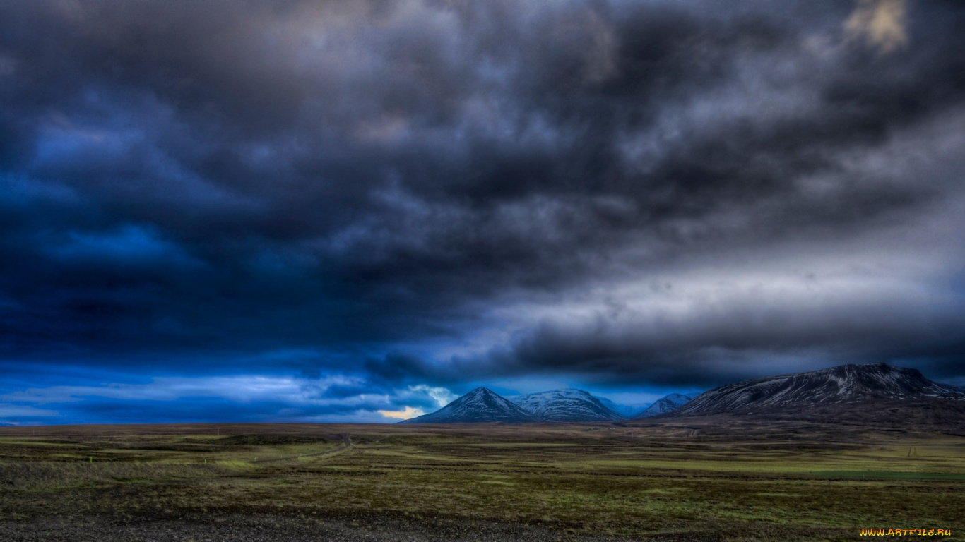 природа дом небо облака Исландия ночь без смс