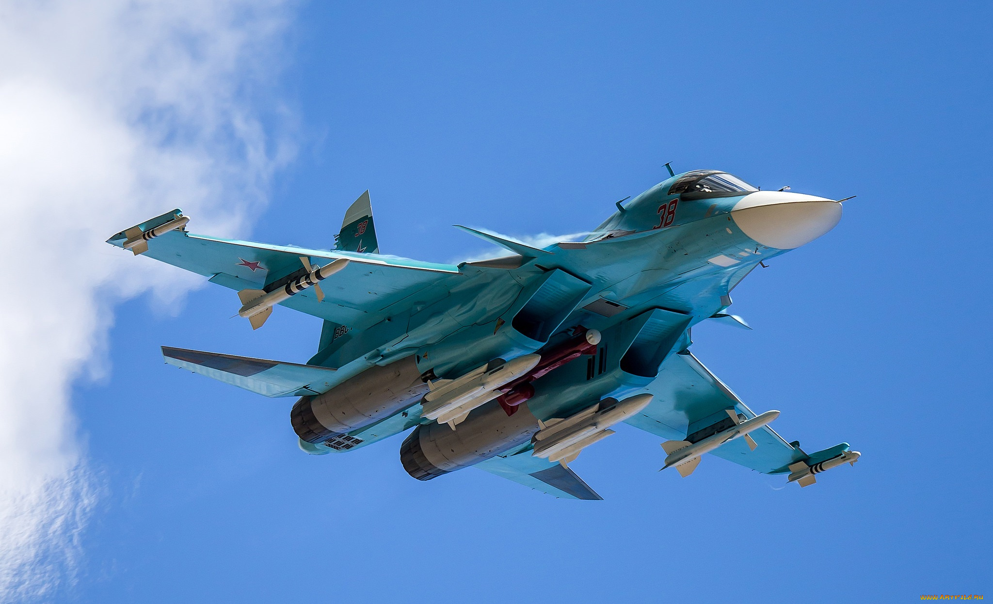 su-34, авиация, боевые, самолёты, бомбардировщик