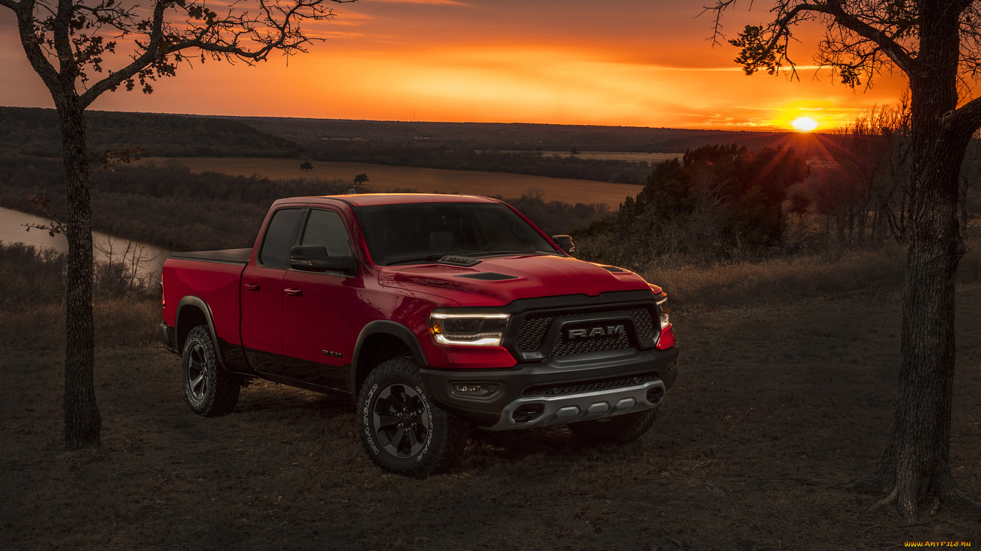 dodge, ram, 1500, rebel, 2019, автомобили, ram, 1500, dodge, красный, 2019, rebel