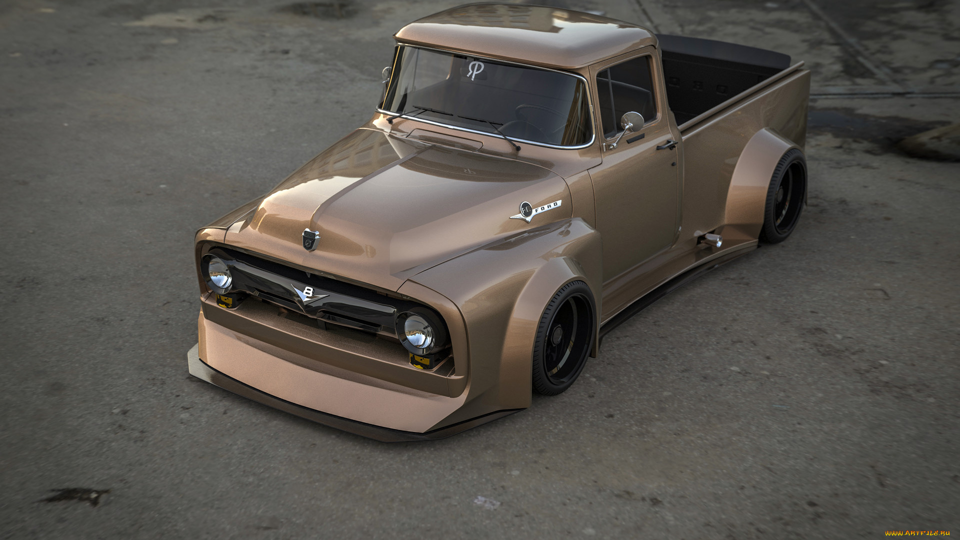 ford, f100, classic, pickup, автомобили, 3д, ford, f100, classic, pickup