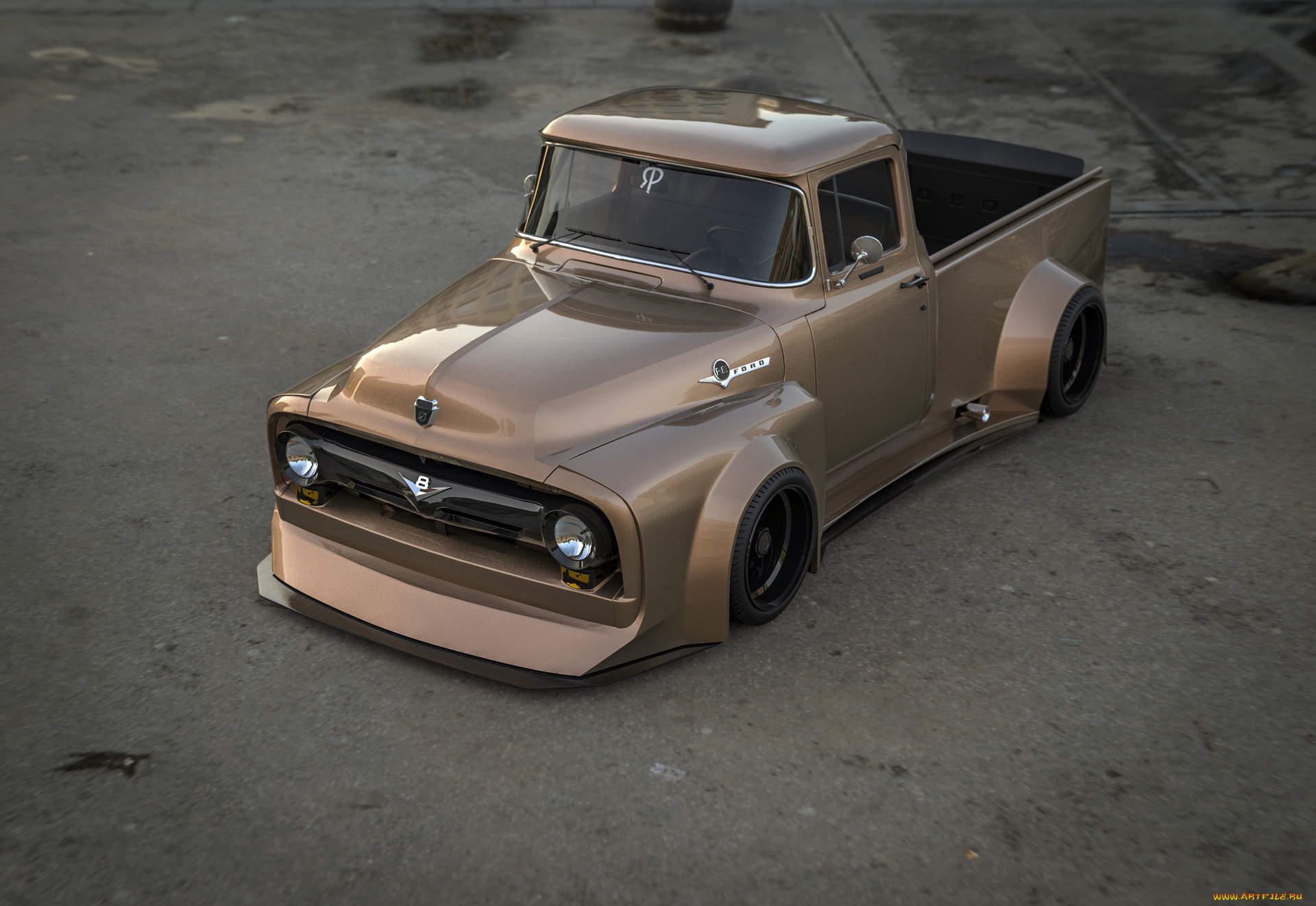 ford, f100, classic, pickup, автомобили, 3д, ford, f100, classic, pickup