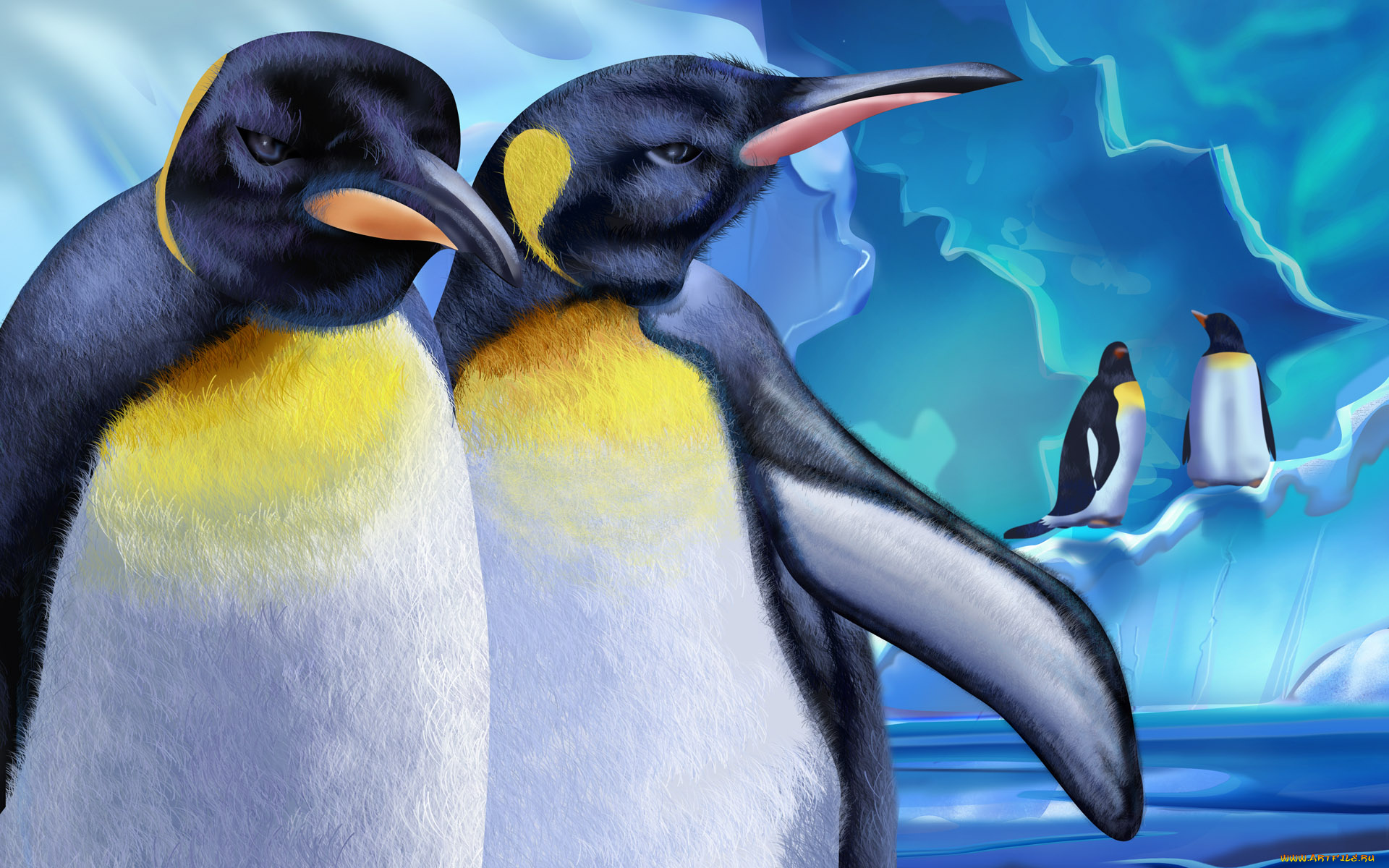 Пингвин с леденцом без смс