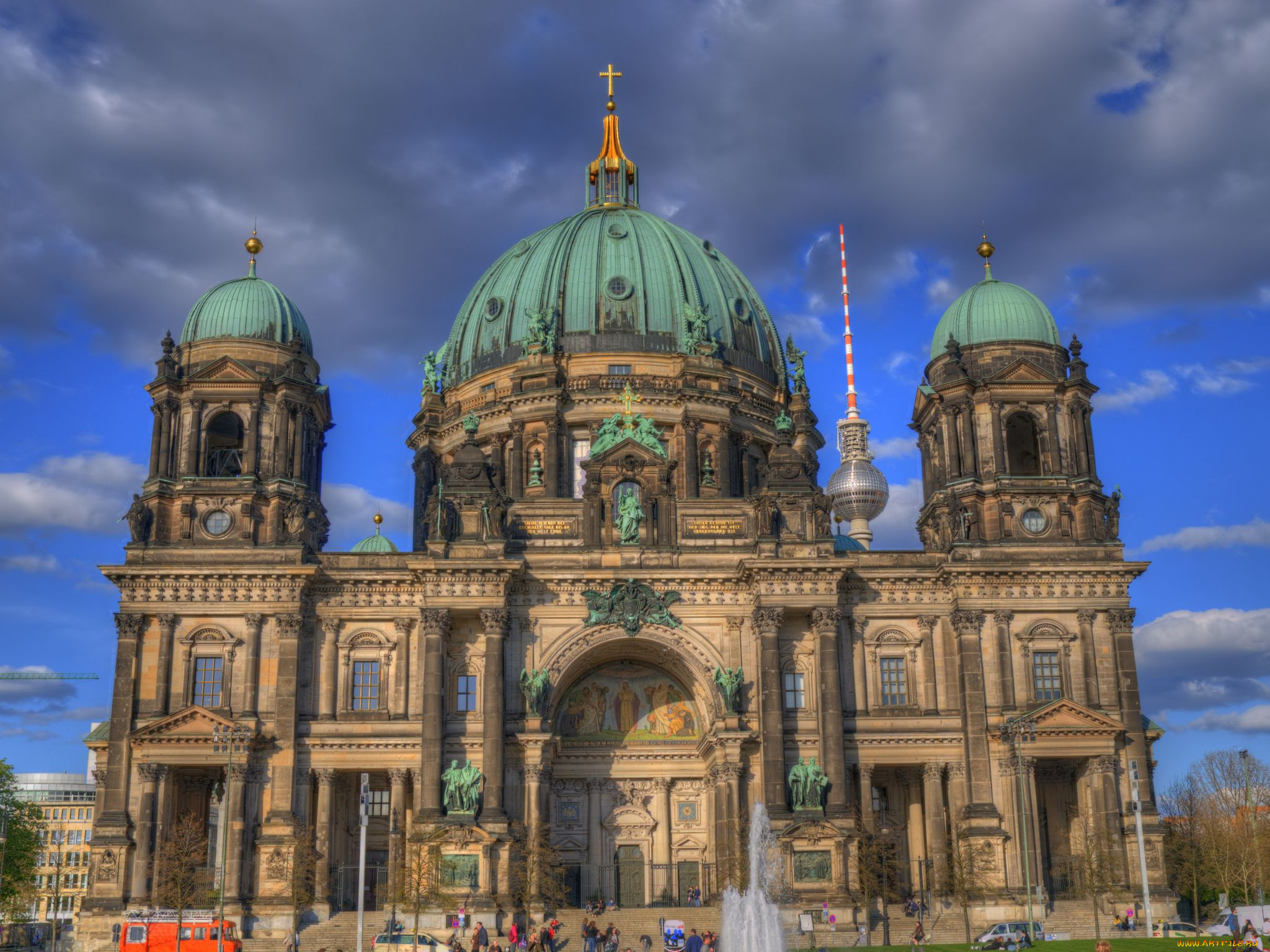 berliner, dom, berlin, germany, города, берлин, германия