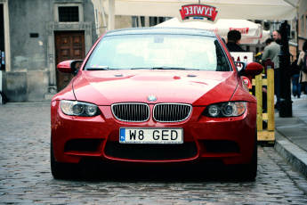 Картинка bmw m3 e92 автомобили польша варшава красный red