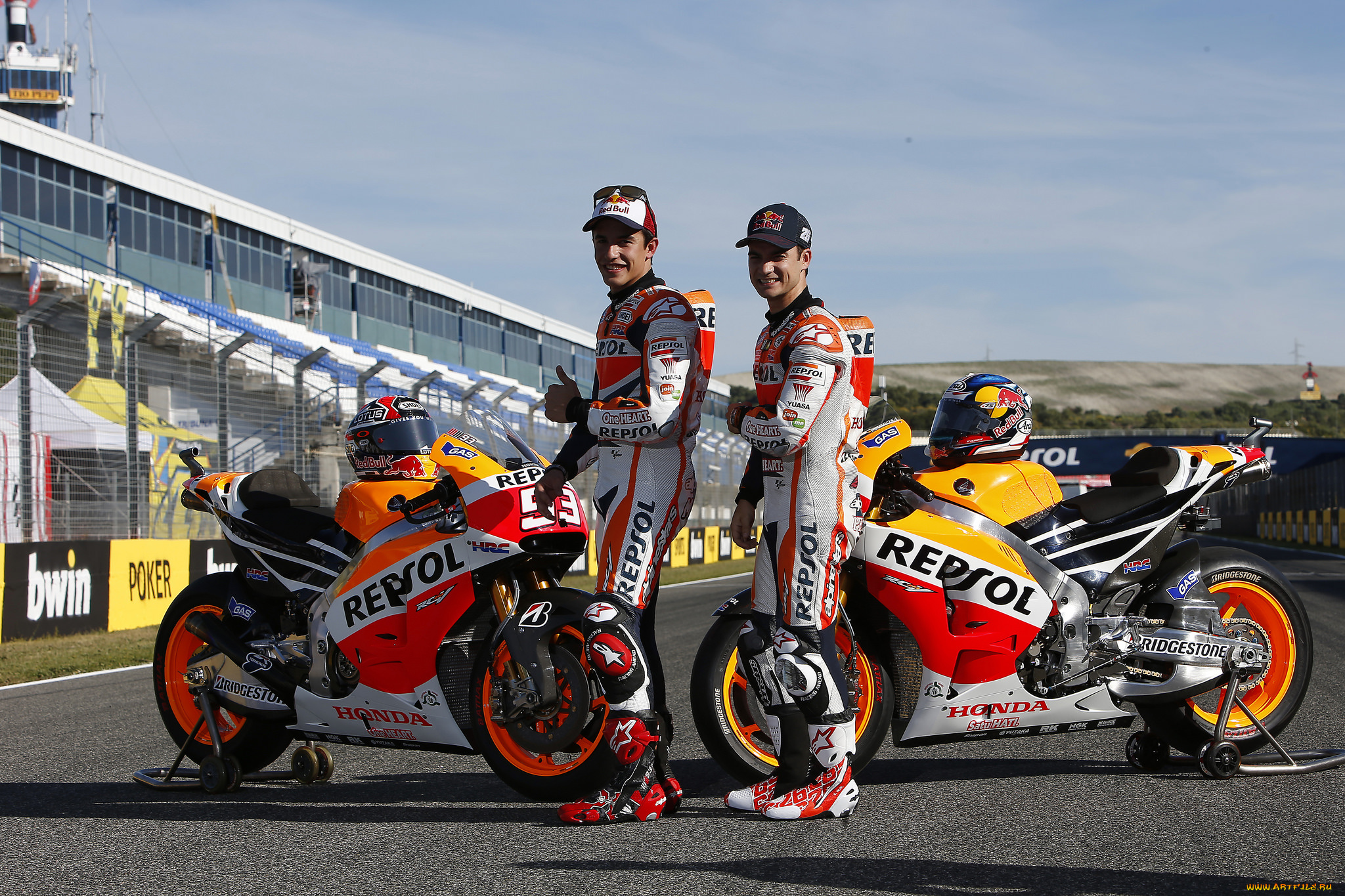 dani, pedrosa, y, marc, m&, 225, rquez, спорт, мотоспорт, гонщики, трек, стадион