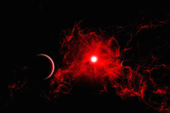 Картинка космос арт свет планета туманность вселенная