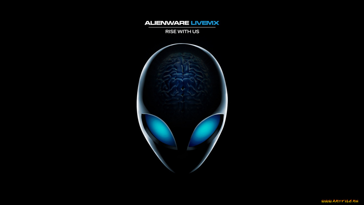 компьютеры, alienware, фон, логотип