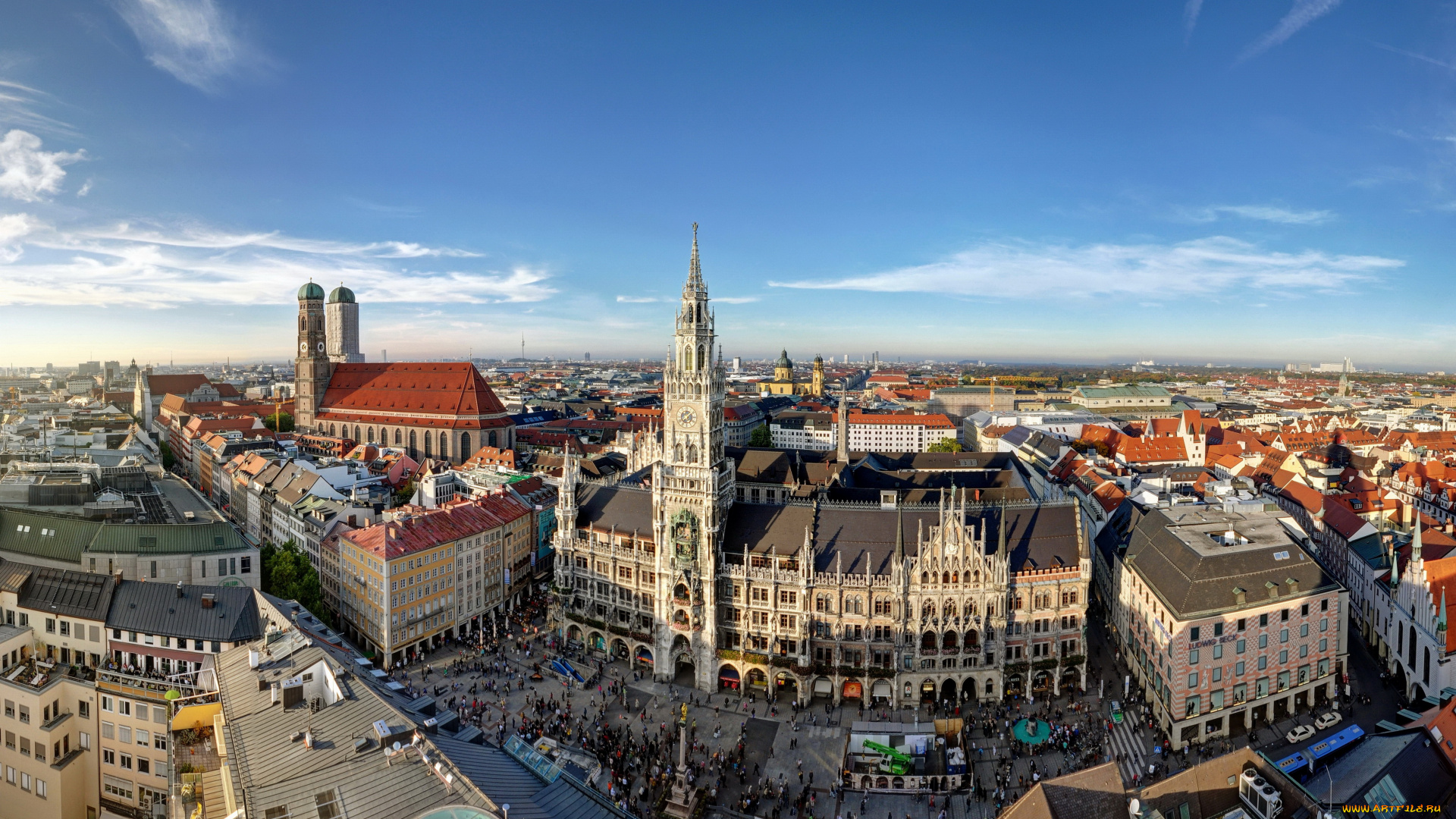 мюнхен, германия, города, мюнхен, , германия, мюнхен, дома, панорама