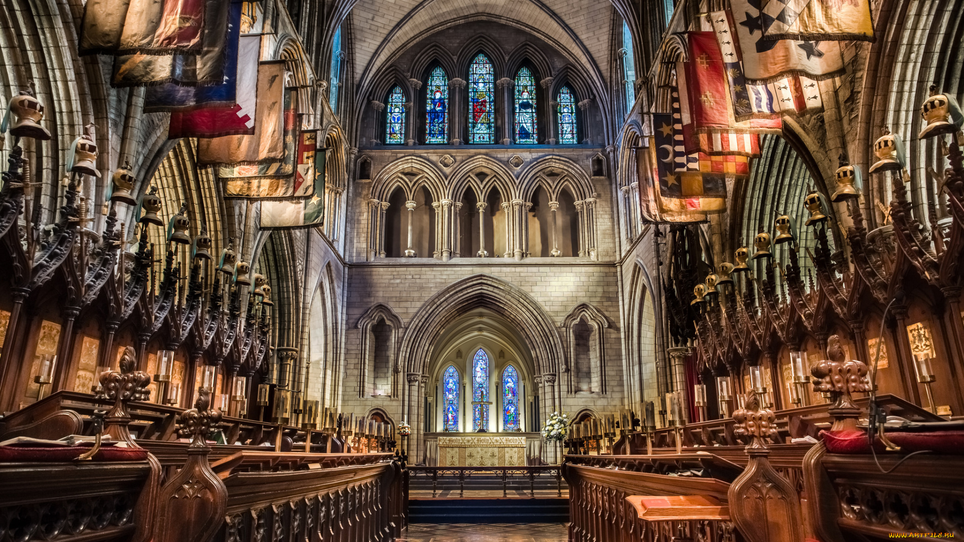 st, , patrick`s, cathedral, dublin, интерьер, убранство, , роспись, храма, собор