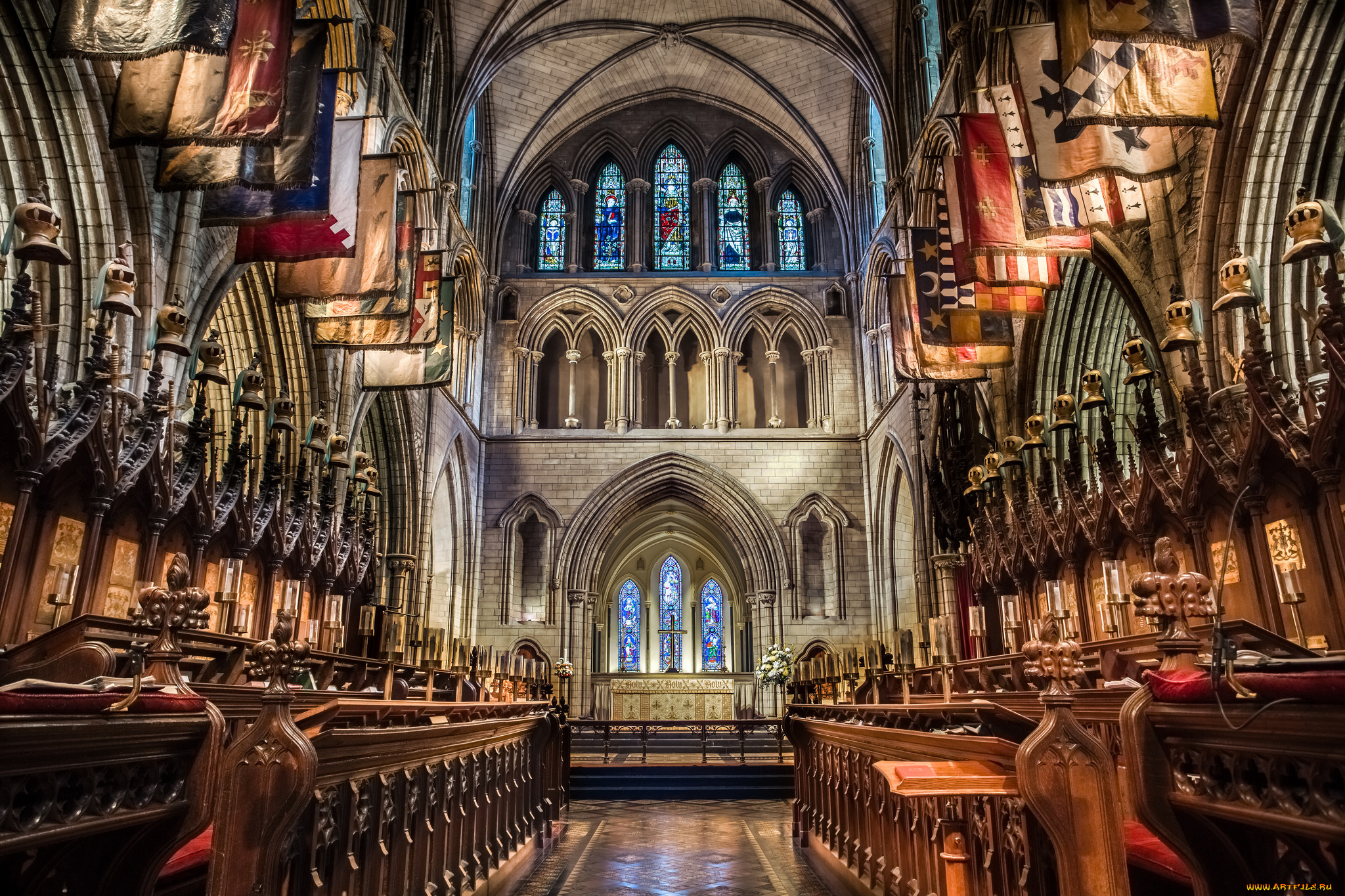 st, , patrick`s, cathedral, dublin, интерьер, убранство, , роспись, храма, собор