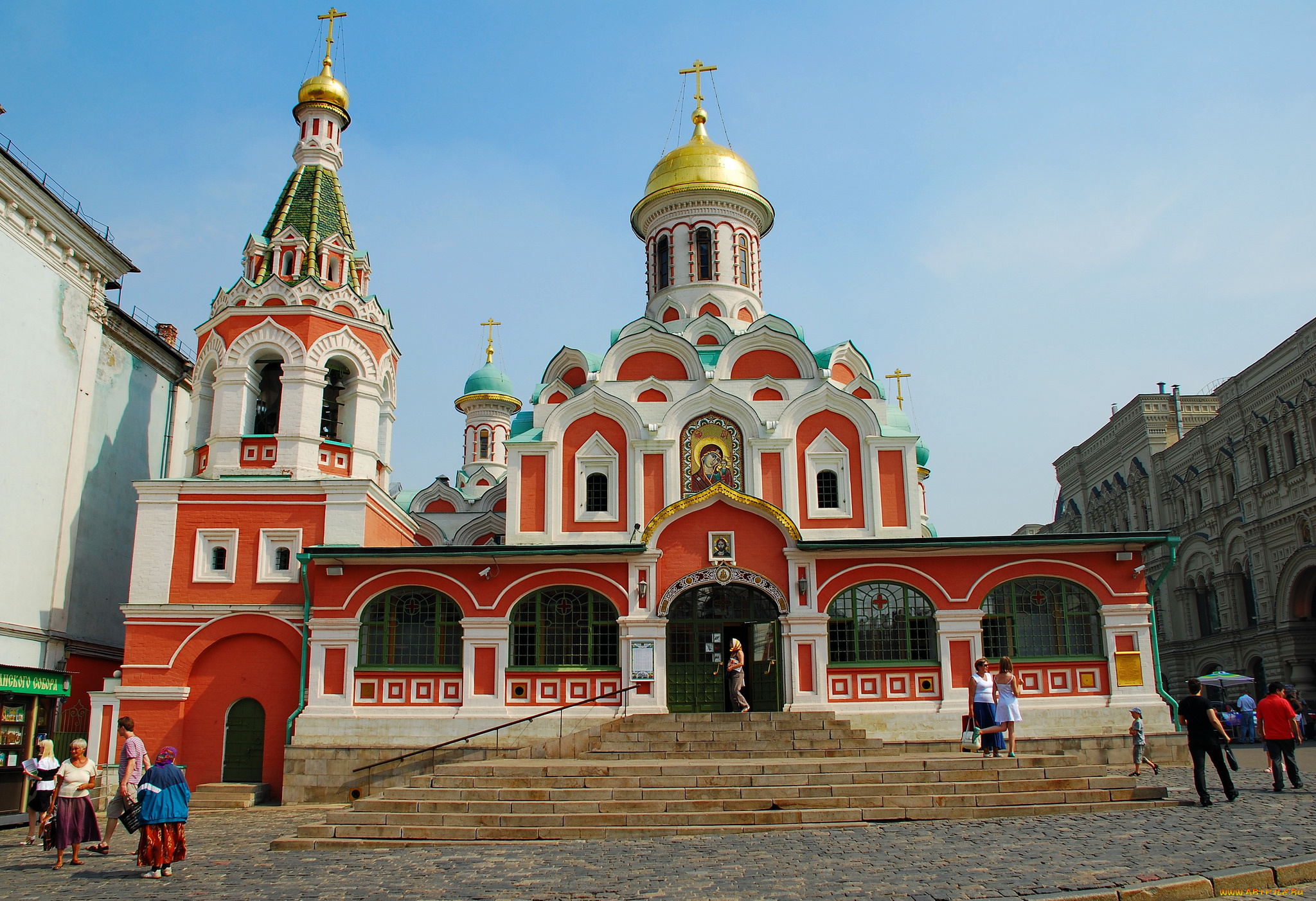 kazan, cathedral, -, red, square, , , moscow, города, москва, , россия, площадь, храм