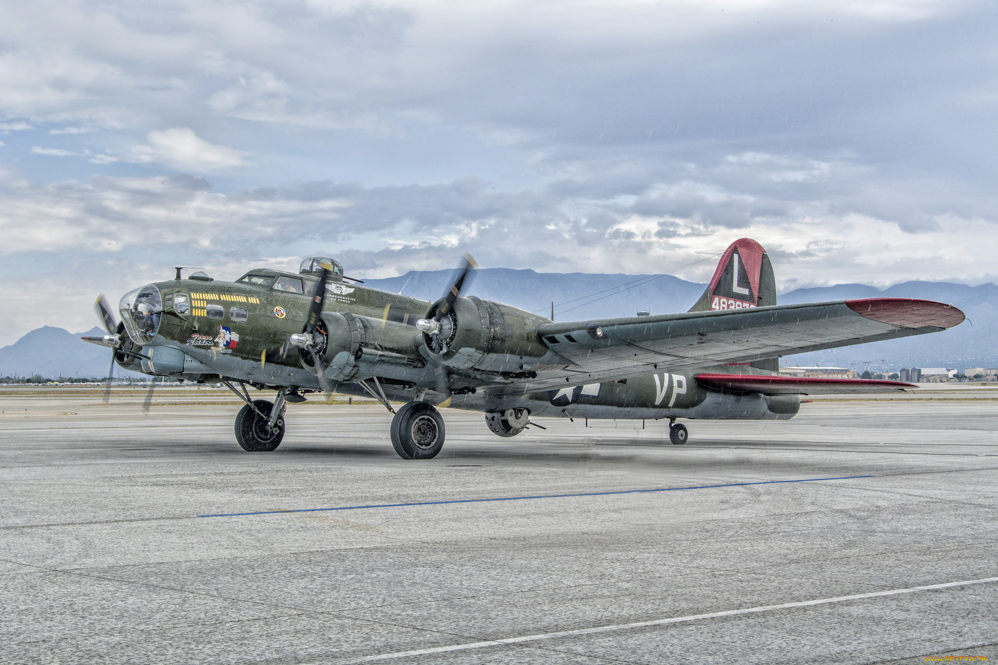 b-17g, “texas, raiders”, авиация, боевые, самолёты, бомбардировщик