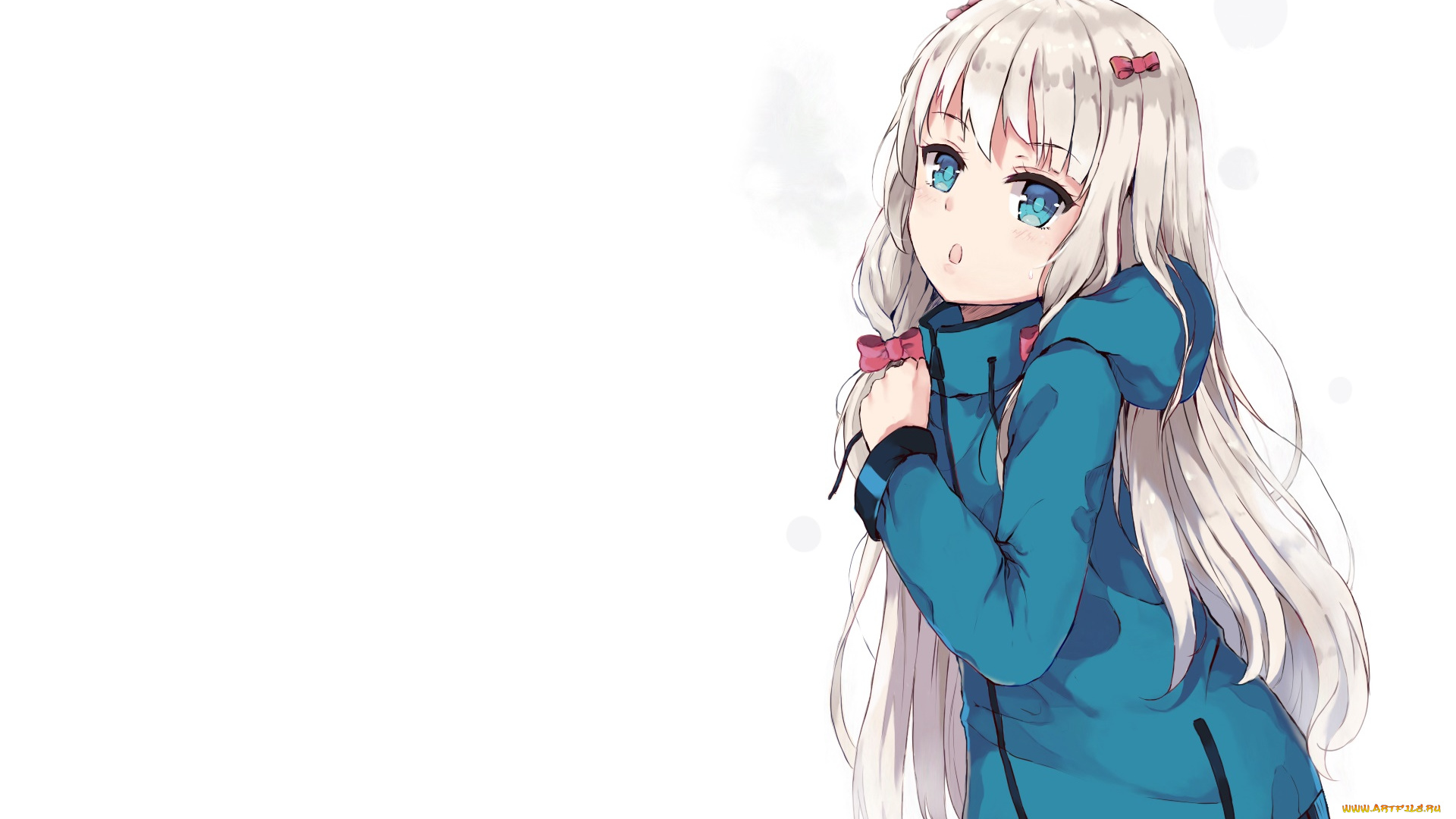 аниме, eromanga-sensei, взгляд, девушка, фон