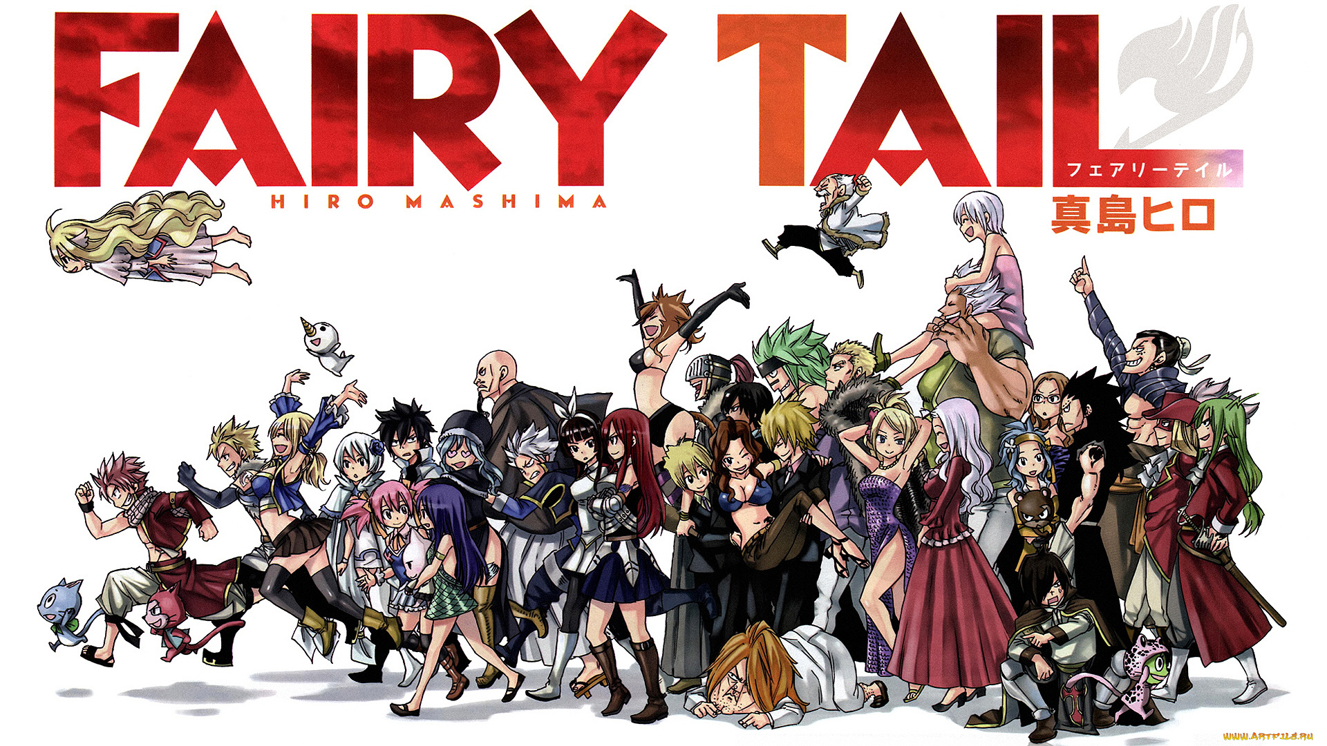 аниме, fairy, tail, хвост, феи