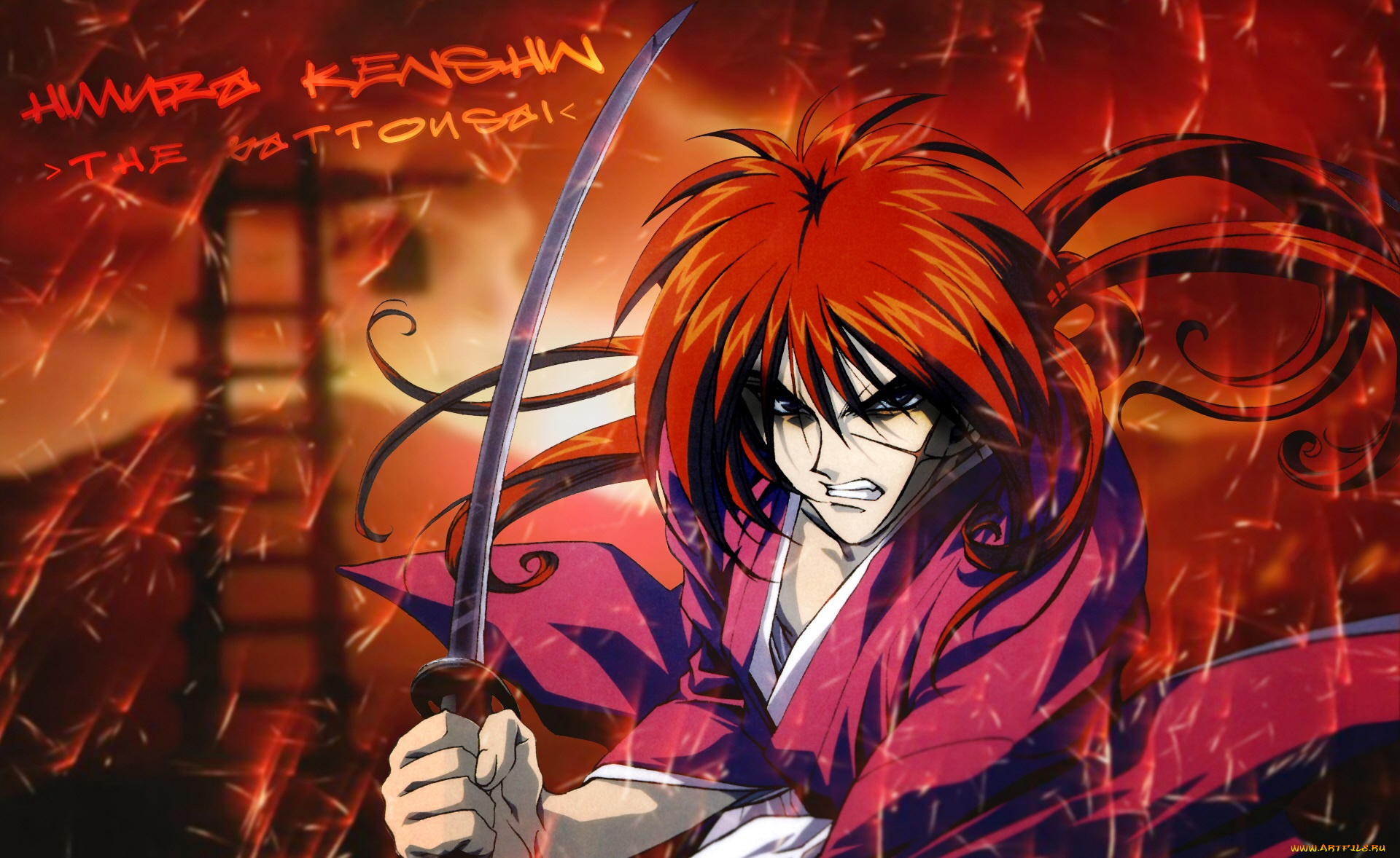 аниме, rurouni, kenshin, кенсин