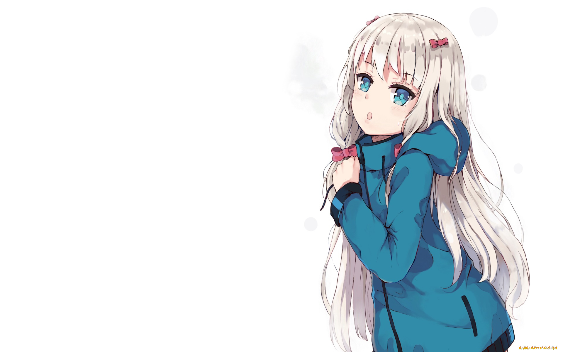 аниме, eromanga-sensei, взгляд, девушка, фон