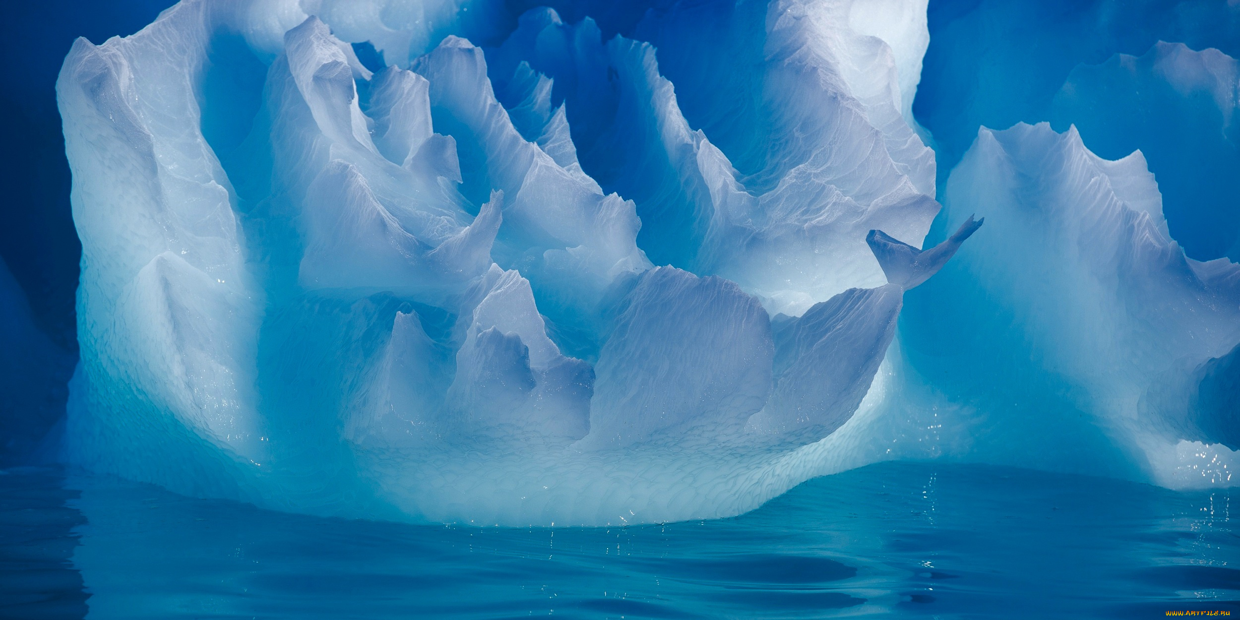 природа, айсберги, и, ледники, вода, антарктика, зима, свет, айсберг, лёд
